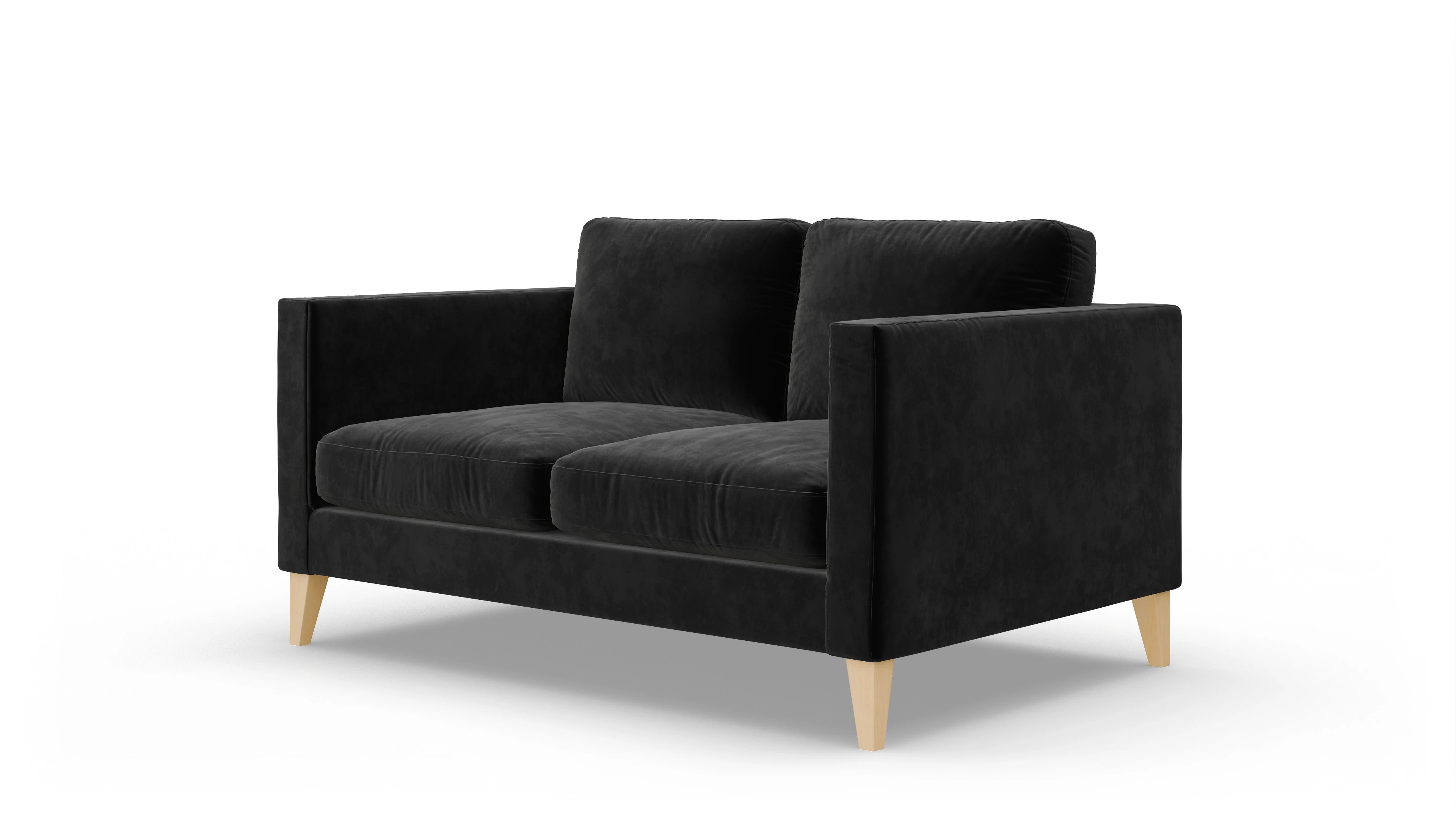 Montes Stoffsofa Ansicht des Produktes Montes 2-Sitzer in Samt schwarz