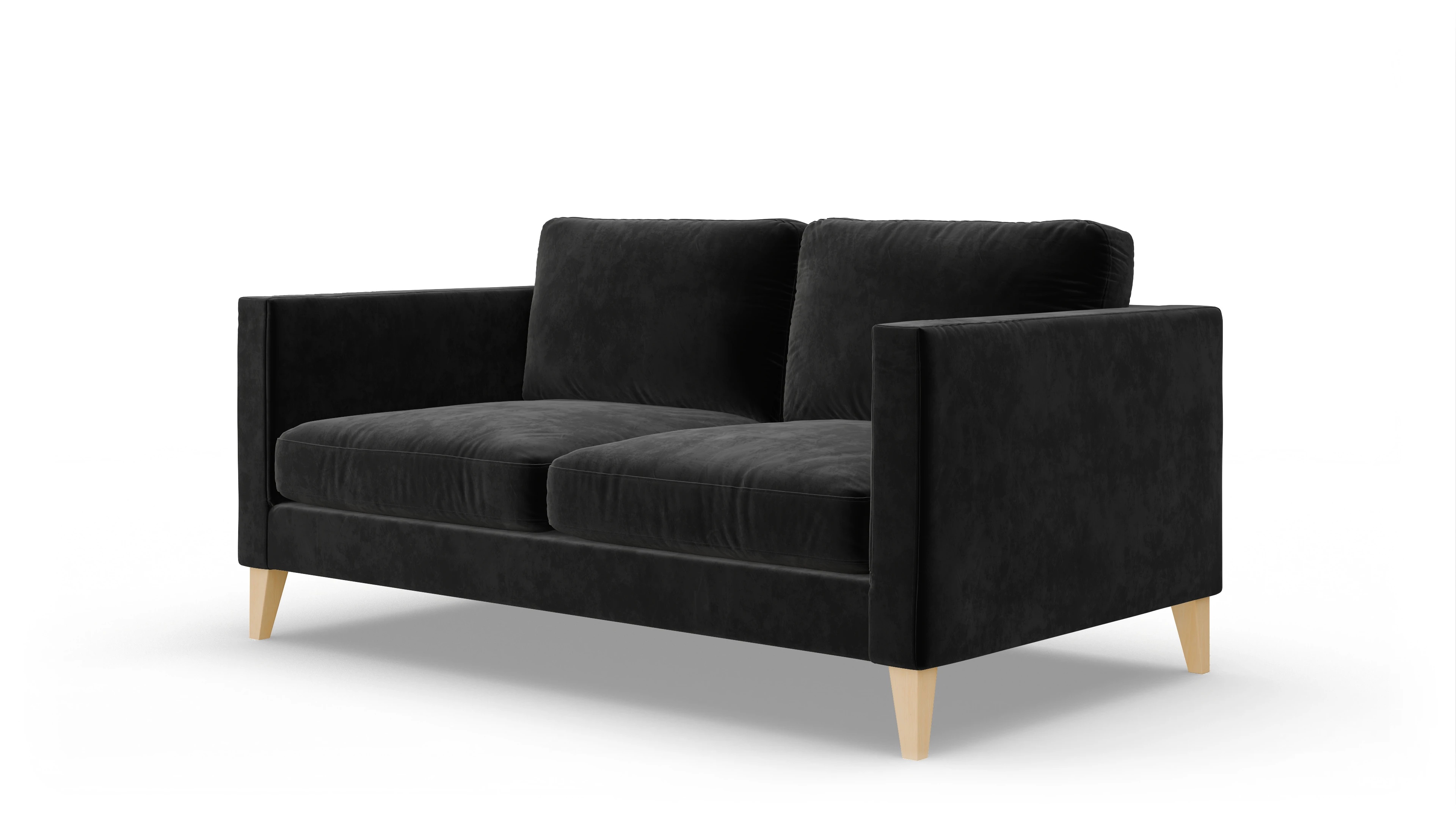 Montes Stoffsofa Ansicht des Produktes Montes 2,5-Sitzer in Samt schwarz