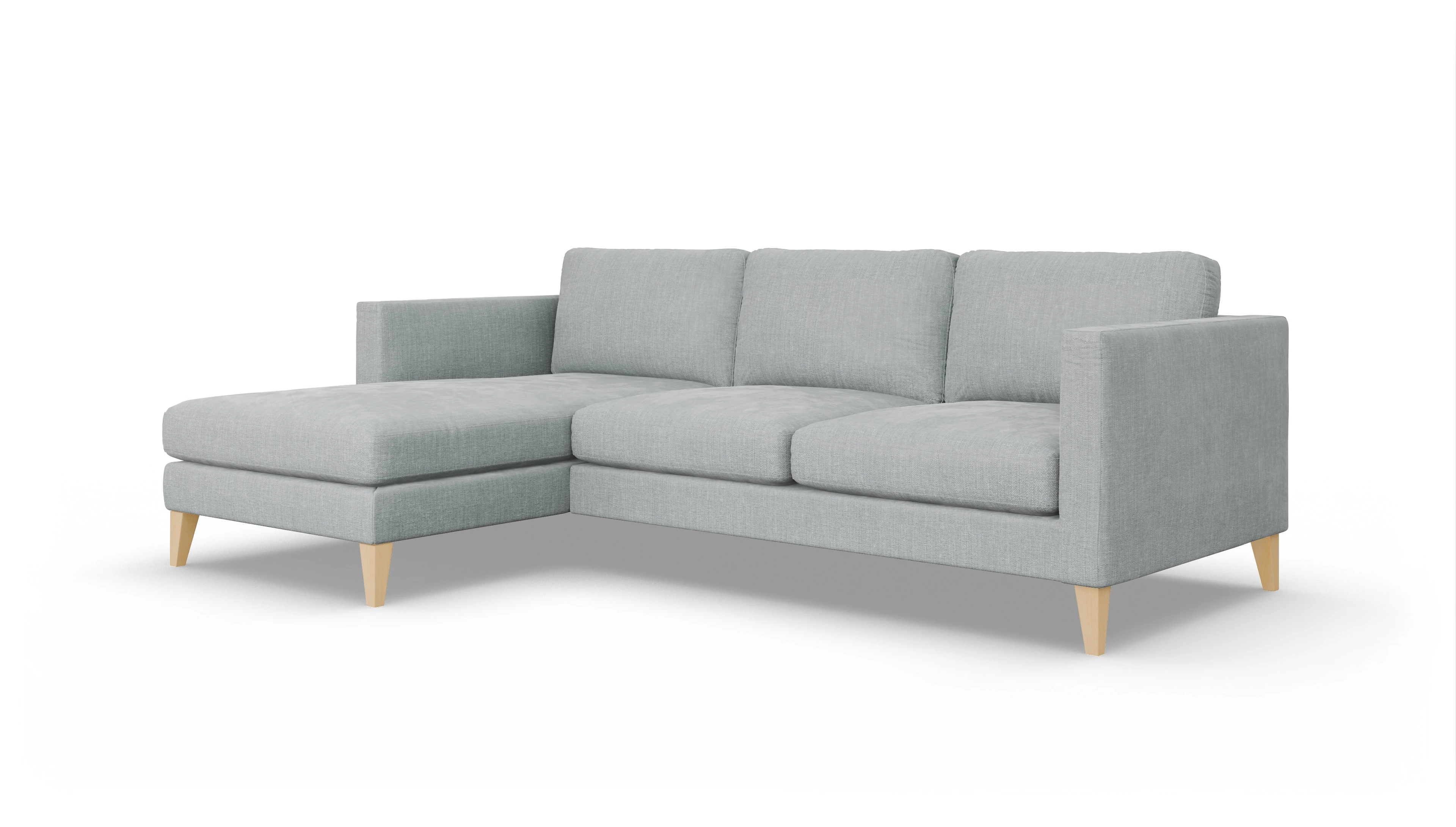 Ansicht des Produktes Montes Sofa mit Rec links in Stoff grau