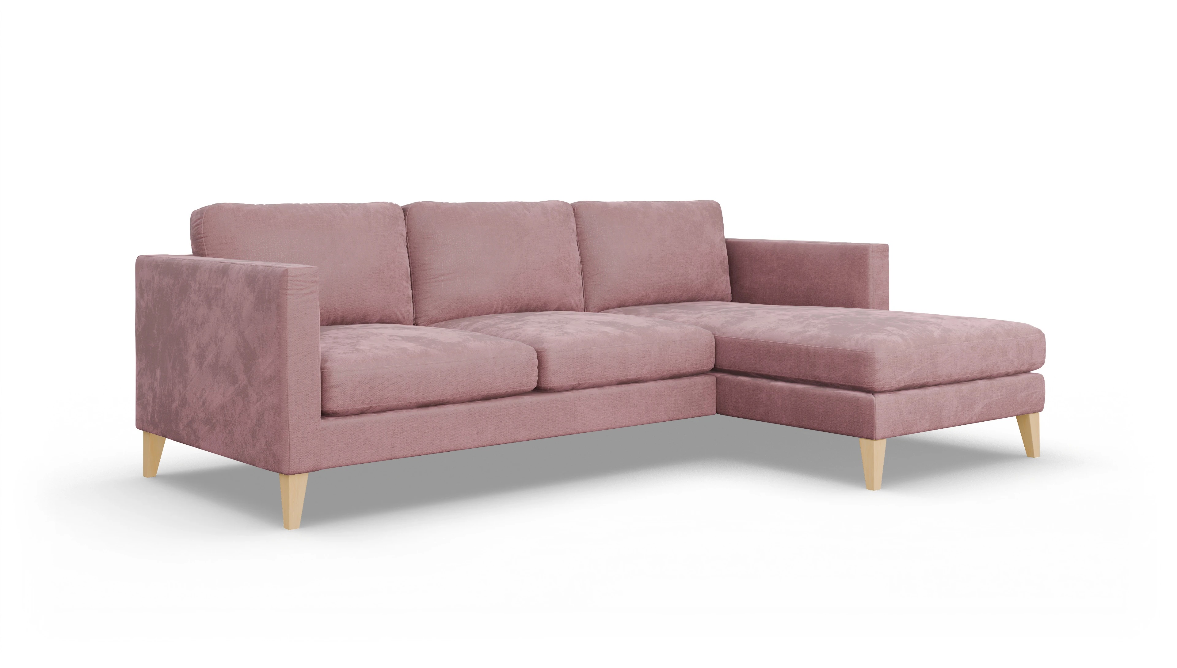 Montes Stoffsofa Ansicht des Produktes Montes Sofa mit Rec rechts in Stoff rot