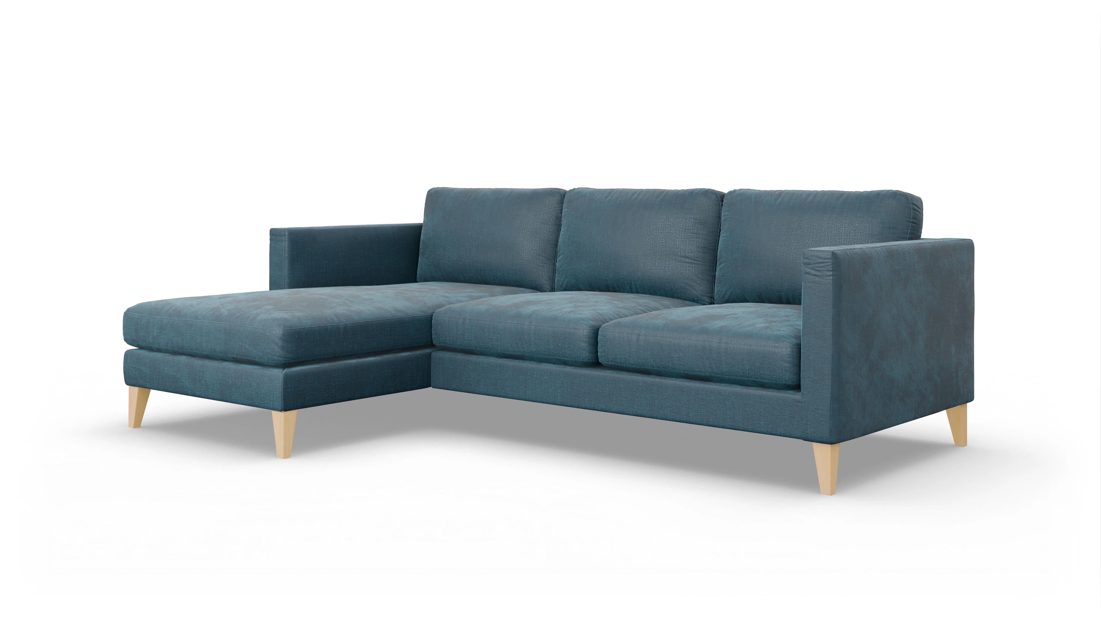 Ansicht des Produktes Montes Sofa mit Rec links in Stoff blau