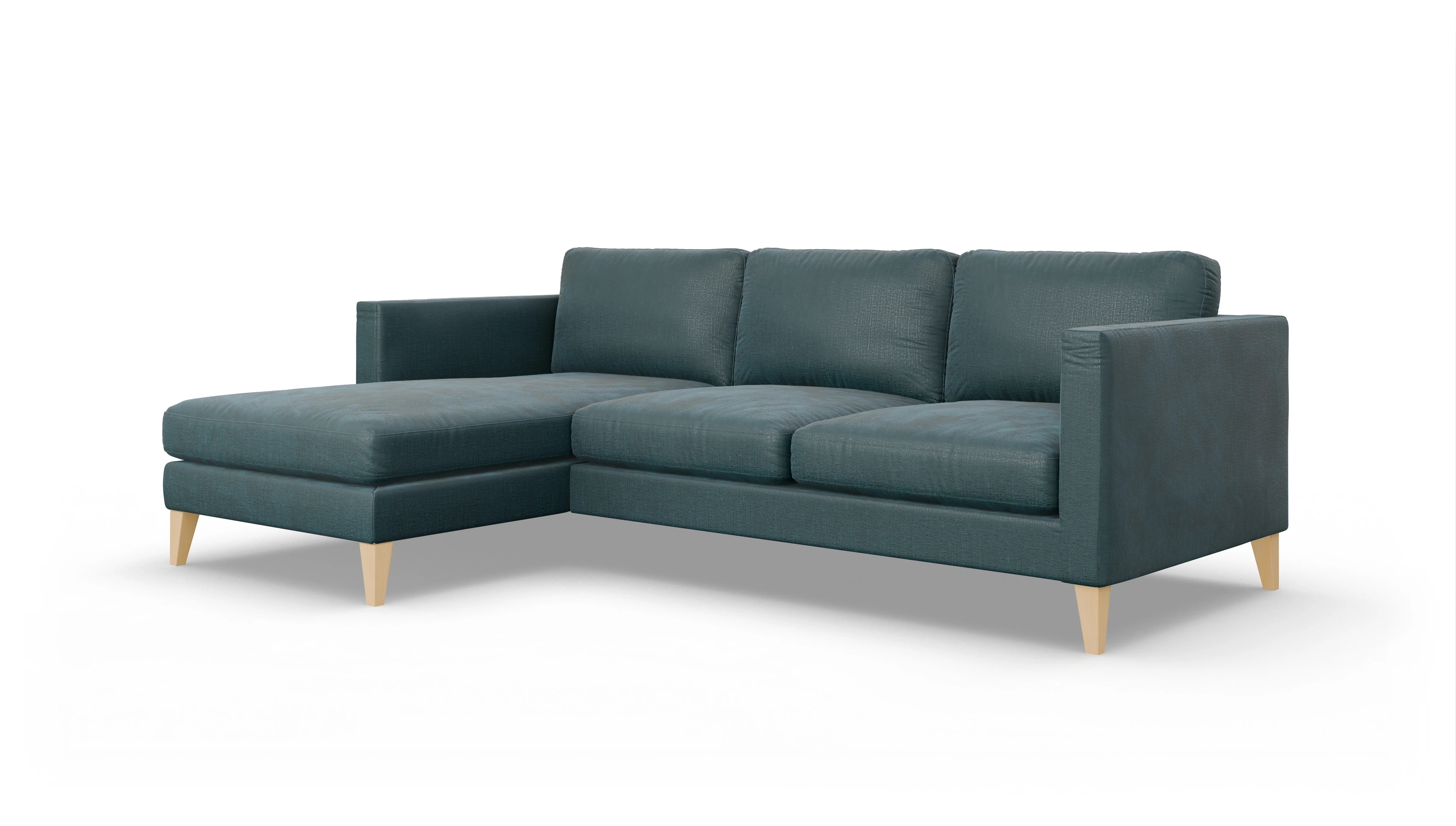 Ansicht des Produktes Montes Sofa mit Rec links in Stoff grün