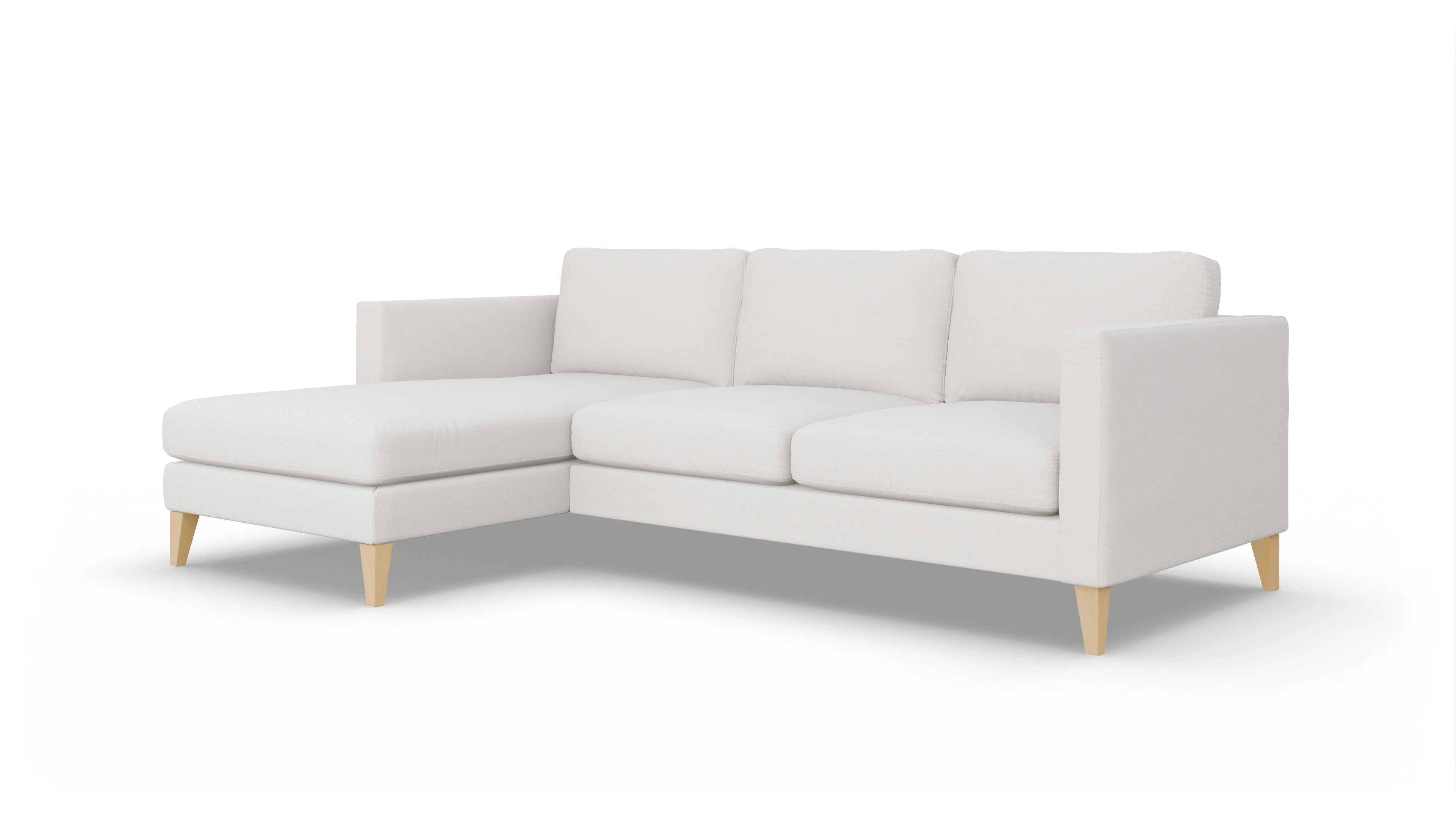 Ansicht des Produktes Montes Sofa mit Rec links in Stoff weiß