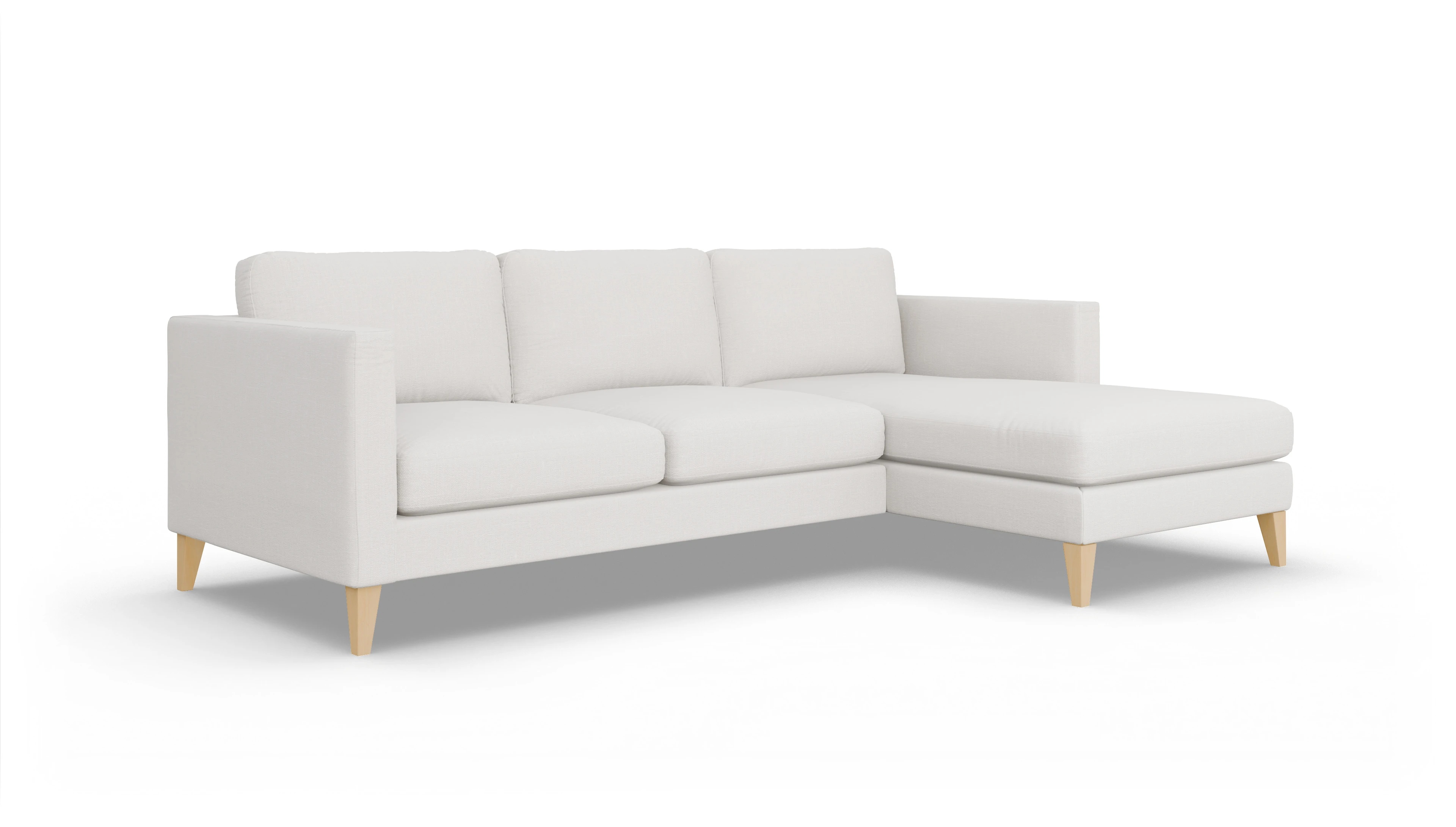 Ansicht des Produktes Montes Sofa mit Rec rechts in Stoff weiß