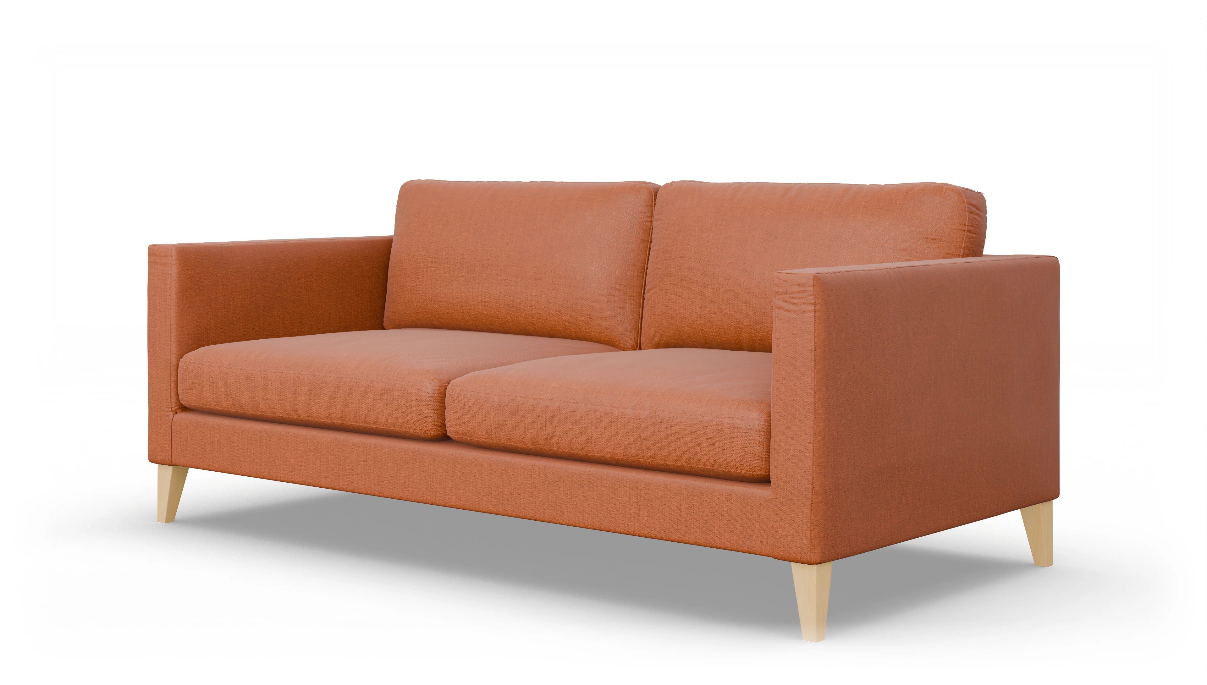 Montes Stoffsofa Ansicht des Produktes Montes 3,5-Sitzer in Stoff orange