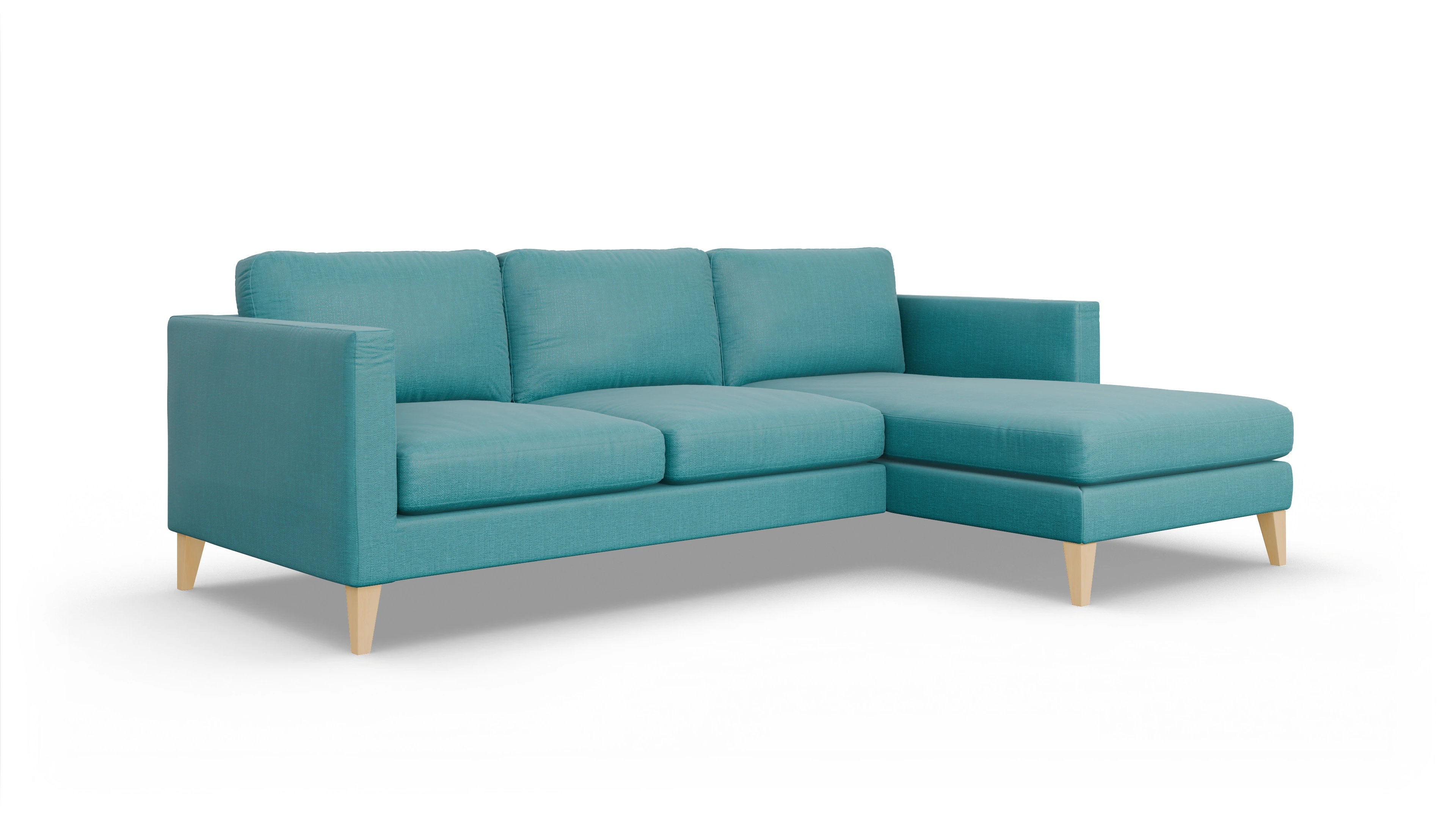Ansicht des Produktes Montes Sofa mit Rec rechts in Stoff blau