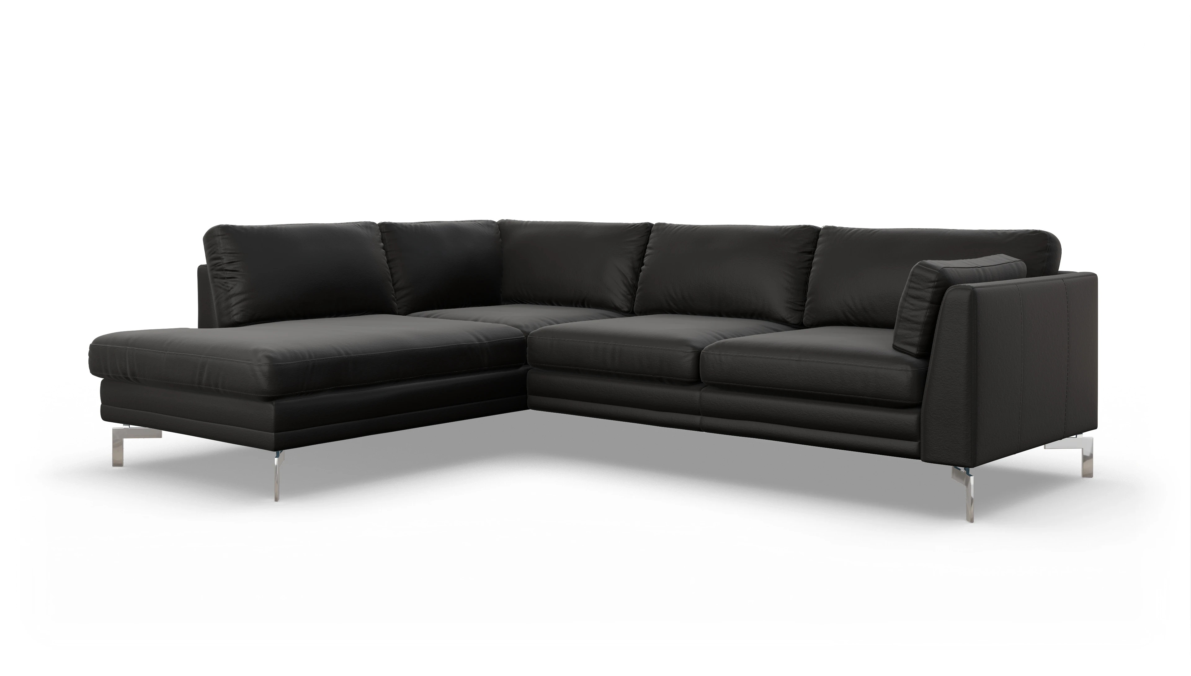 Ansicht des Produktes Lexington Sofa mit Rec links in Leder schwarz