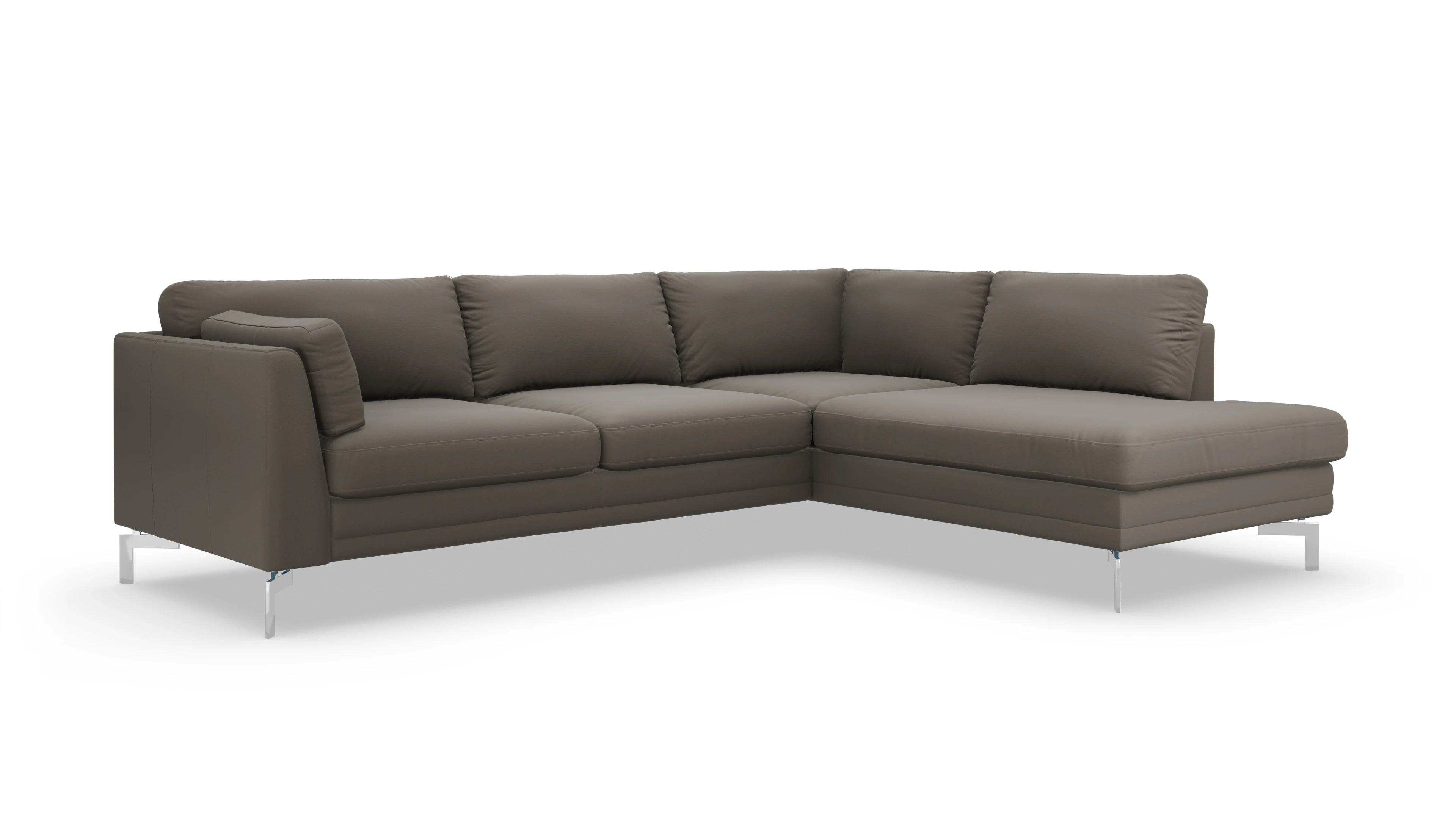 Lexington Ledersofa Ansicht des Produktes Lexington Sofa mit Rec rechts in Leder grau