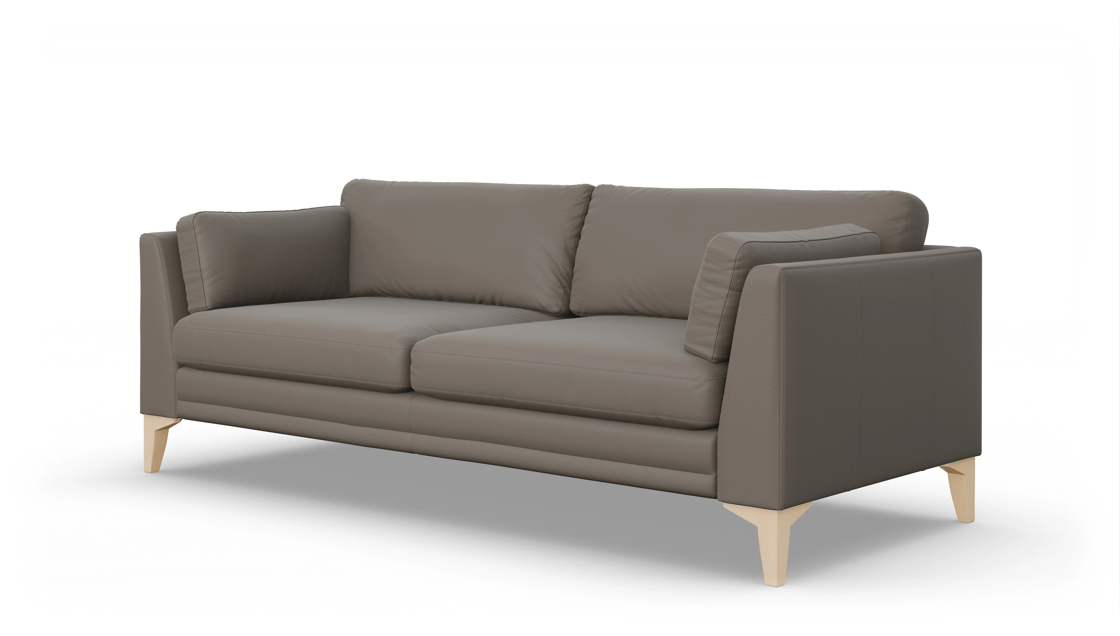 Ansicht des Produktes Village 3-Sitzer in Leder grau