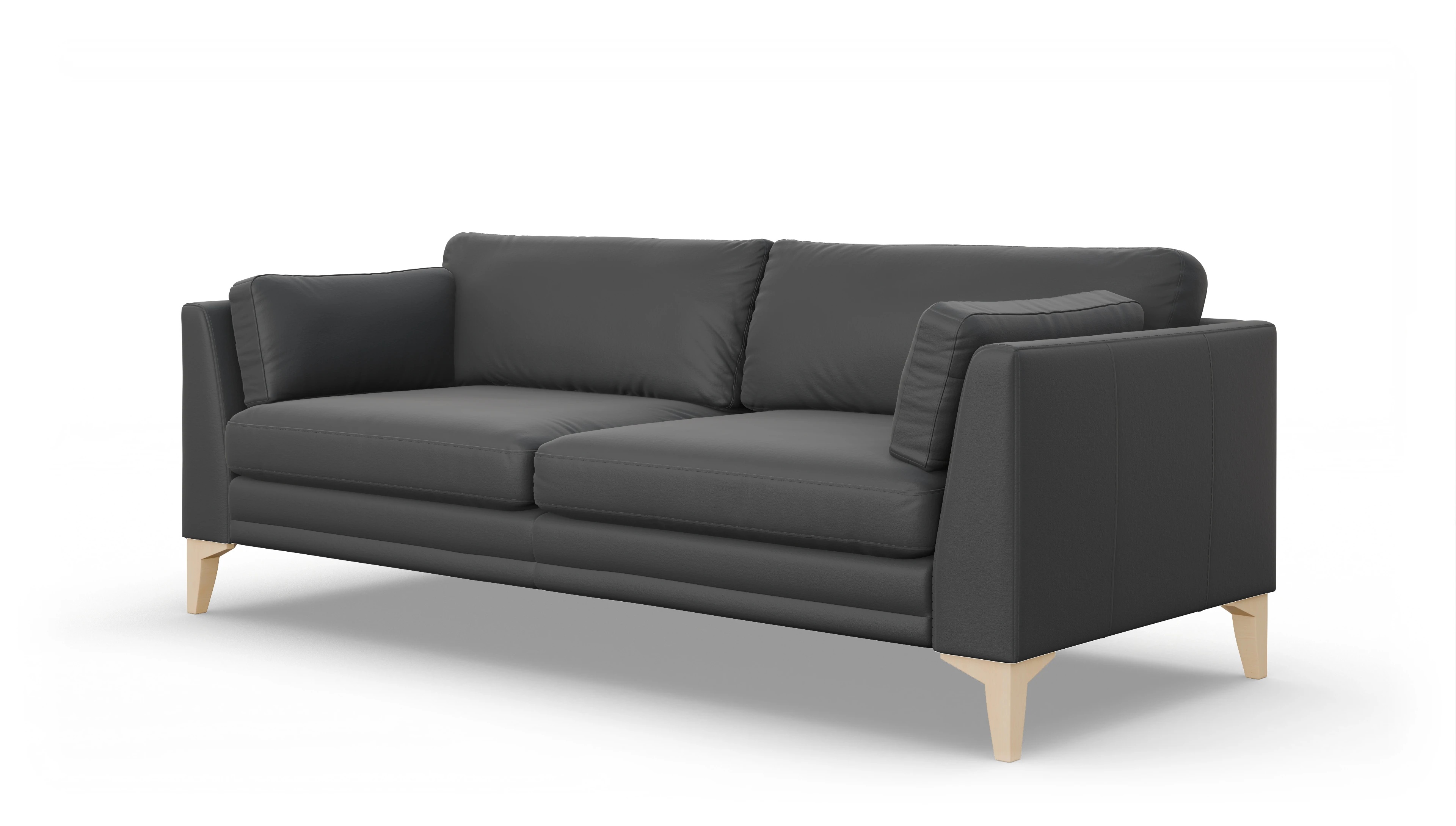 Ansicht des Produktes Village 3-Sitzer in Leder grau