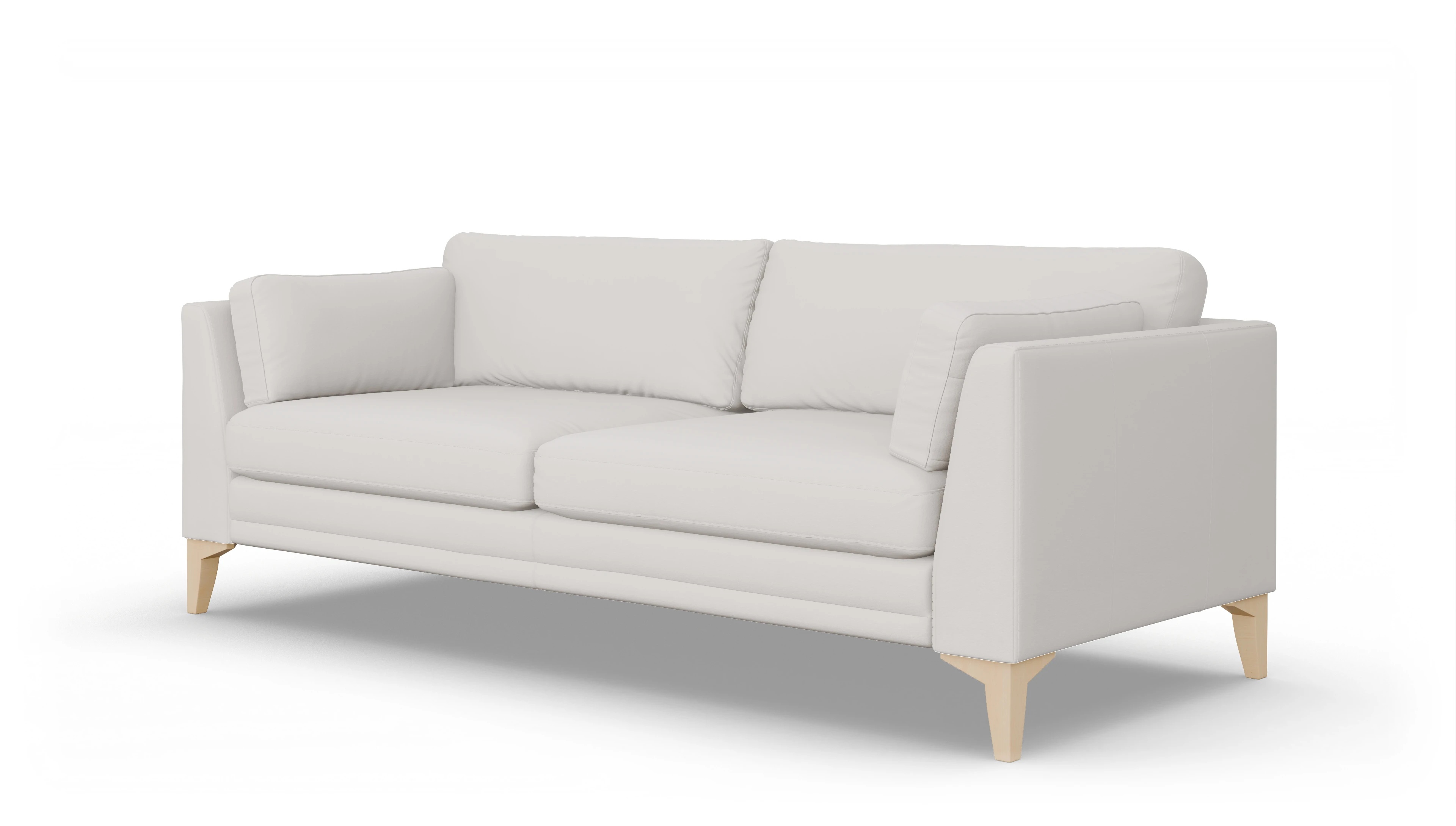 Ansicht des Produktes Village 3-Sitzer in Leder weiß