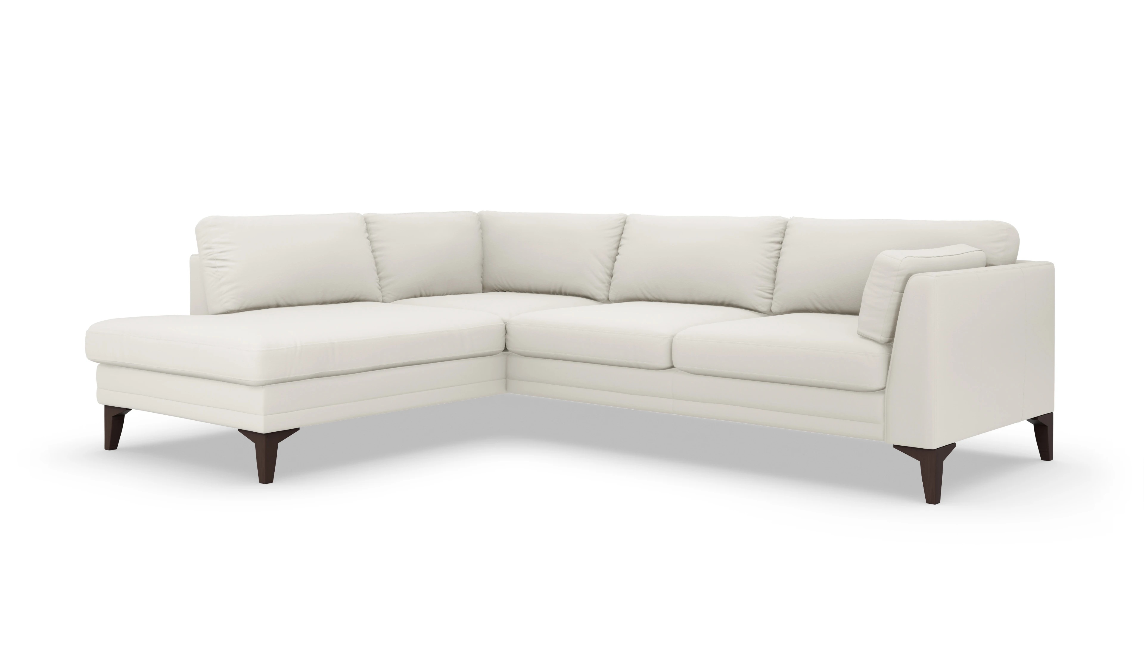 Ansicht des Produktes Village Sofa mit Rec links in Leder weiß
