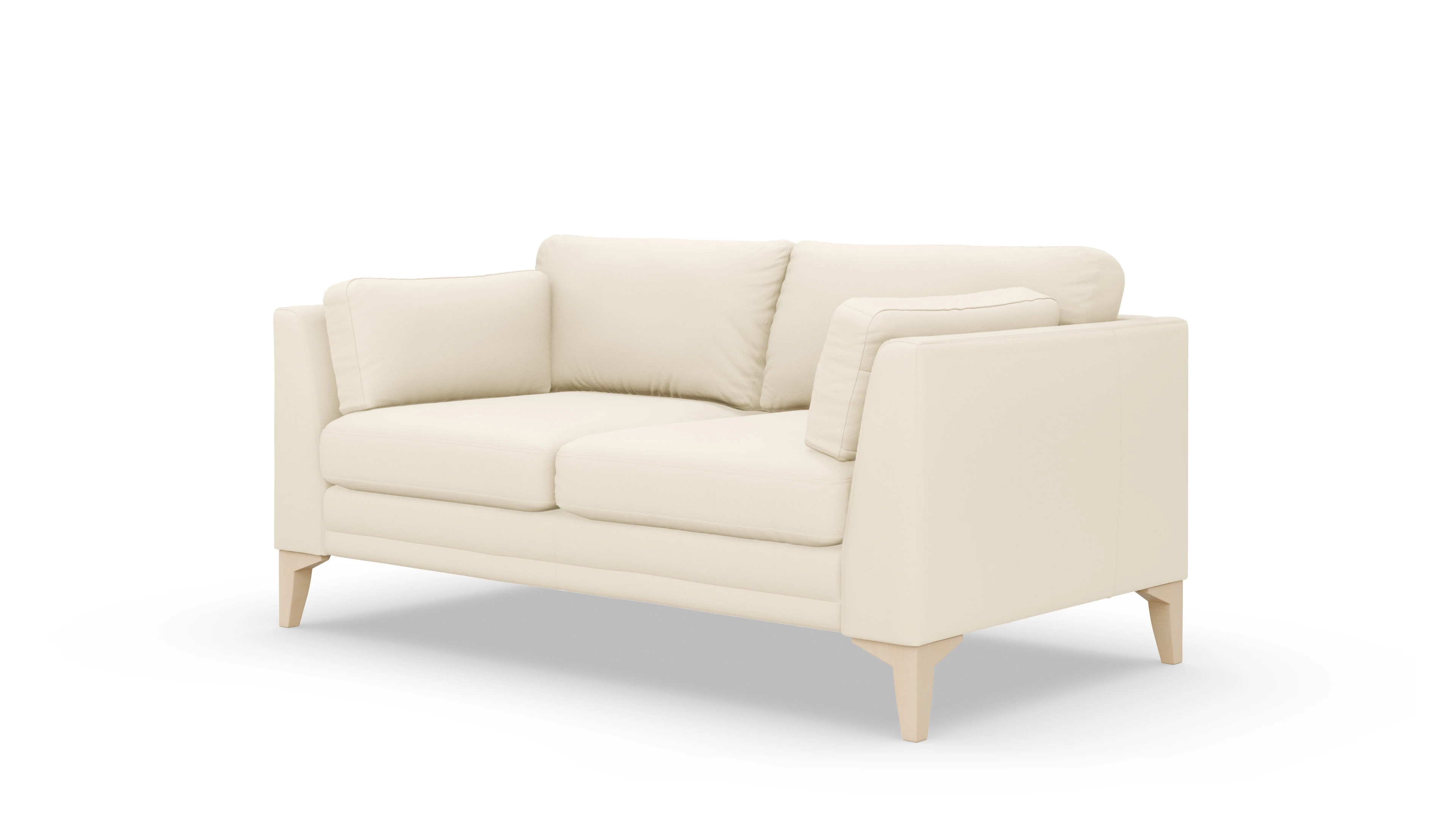 Village Ledersofa Ansicht des Produktes Village 2-Sitzer in Leder weiß