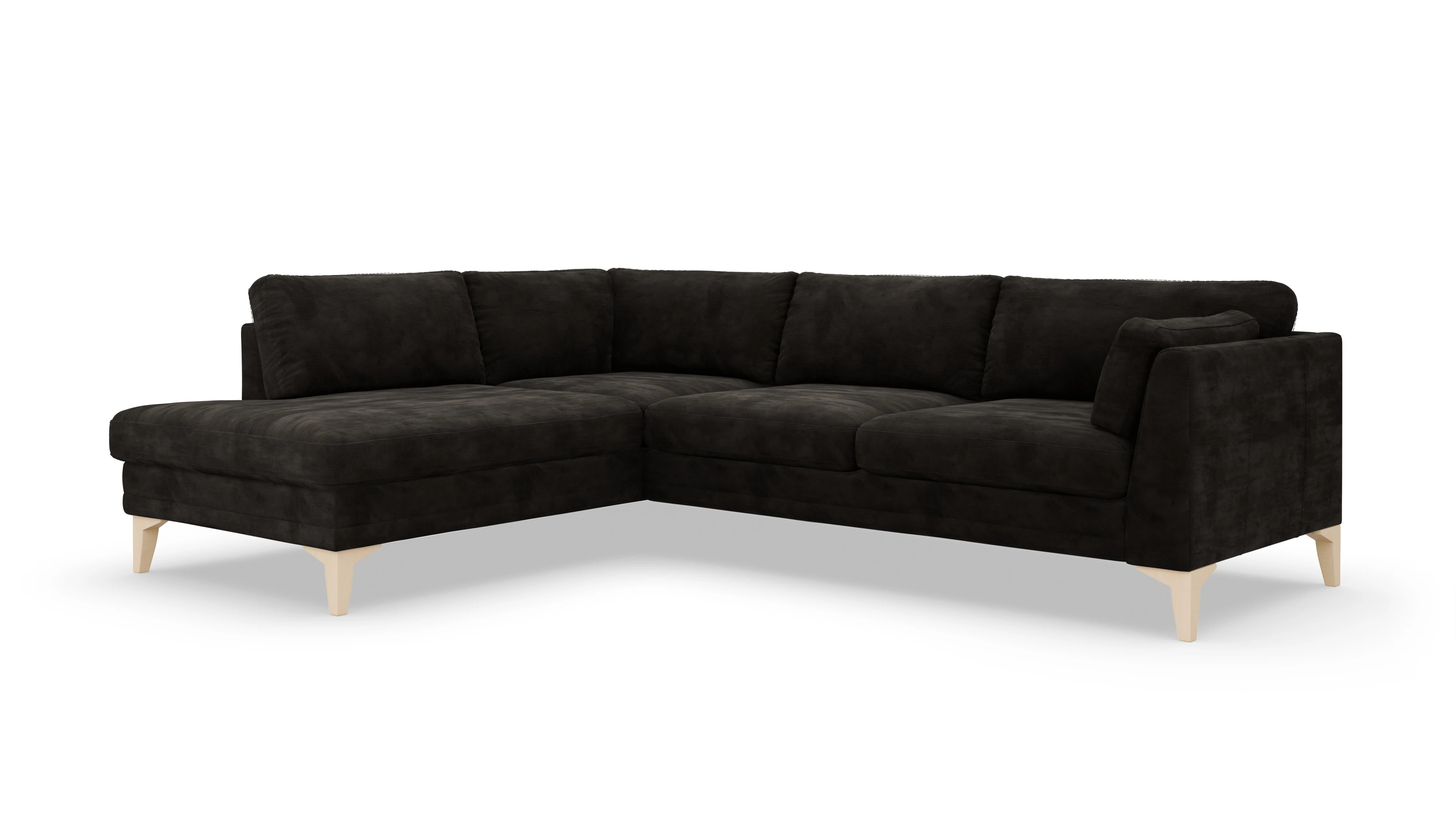 Ansicht des Produktes Village Sofa mit Rec links in Samt braun
