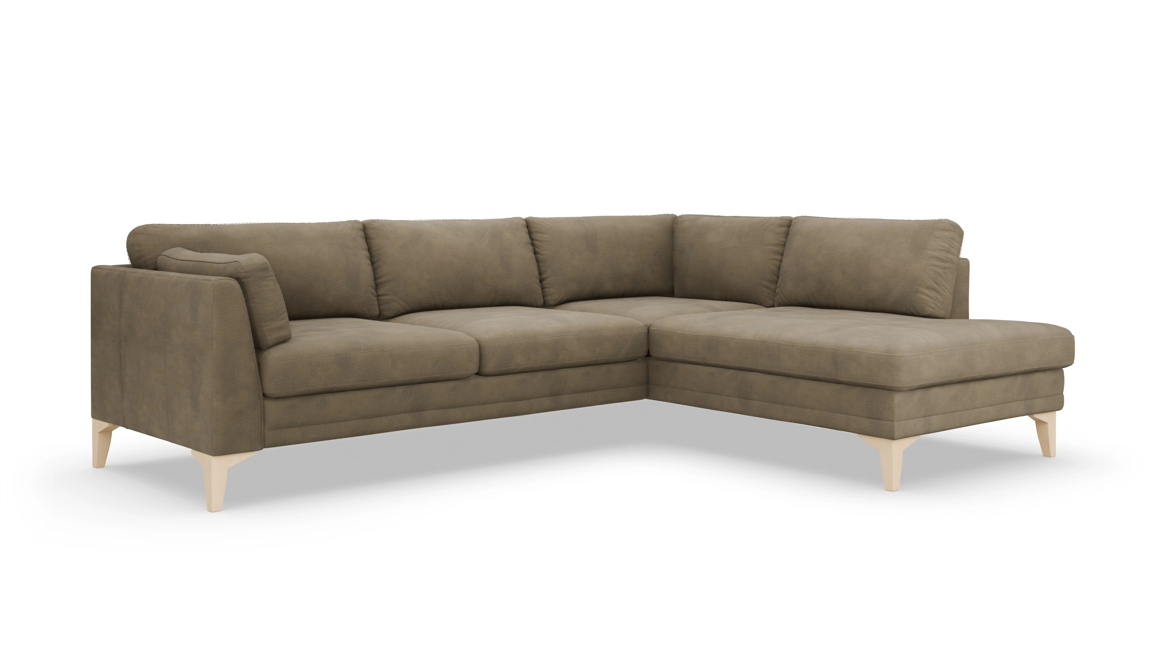Ansicht des Produktes Village Sofa mit Rec rechts in Samt braun