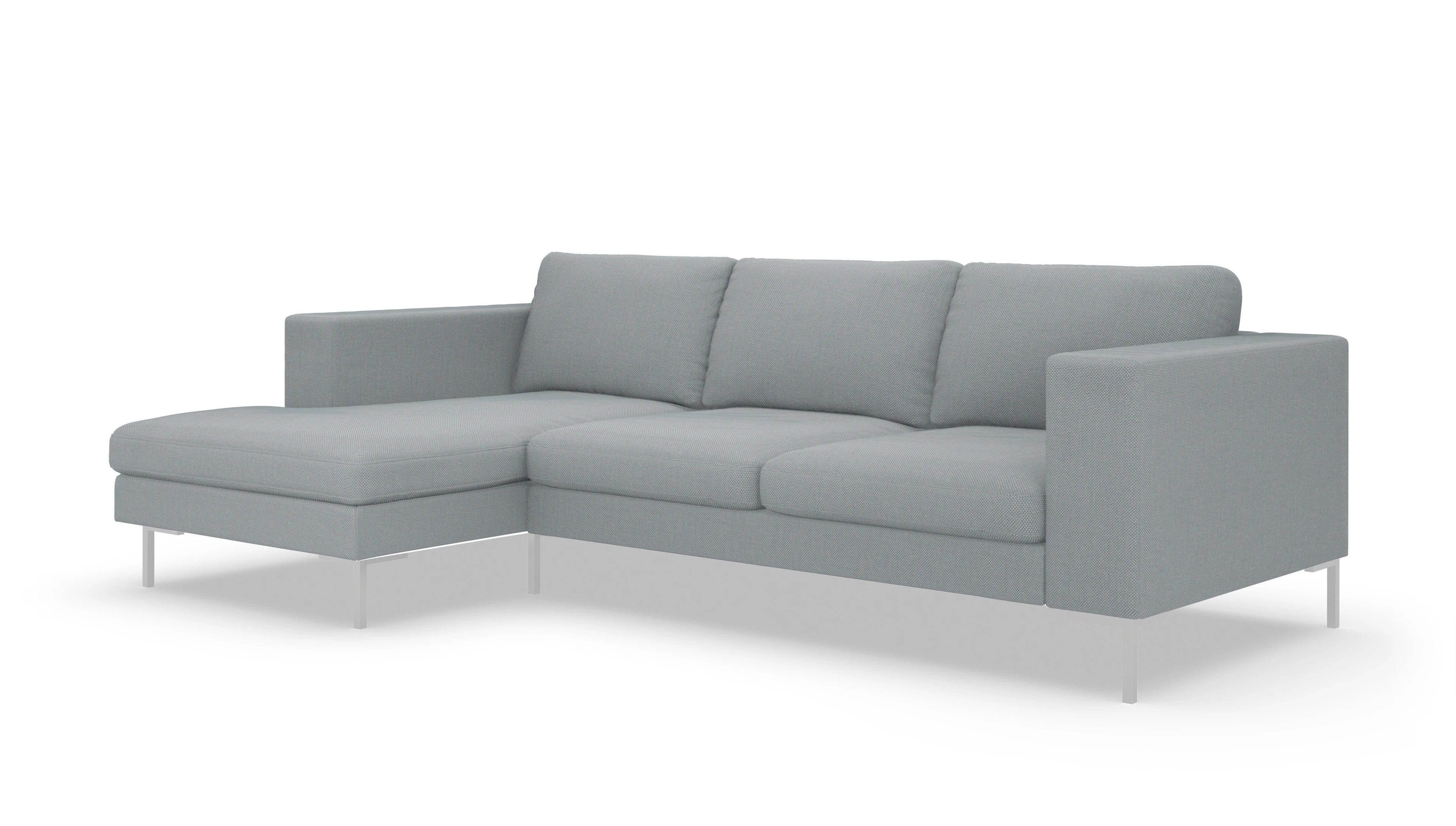 Designer-Couch Paludan Ansicht des Produktes Paludan Sofa mit Rec links in Stoff blau