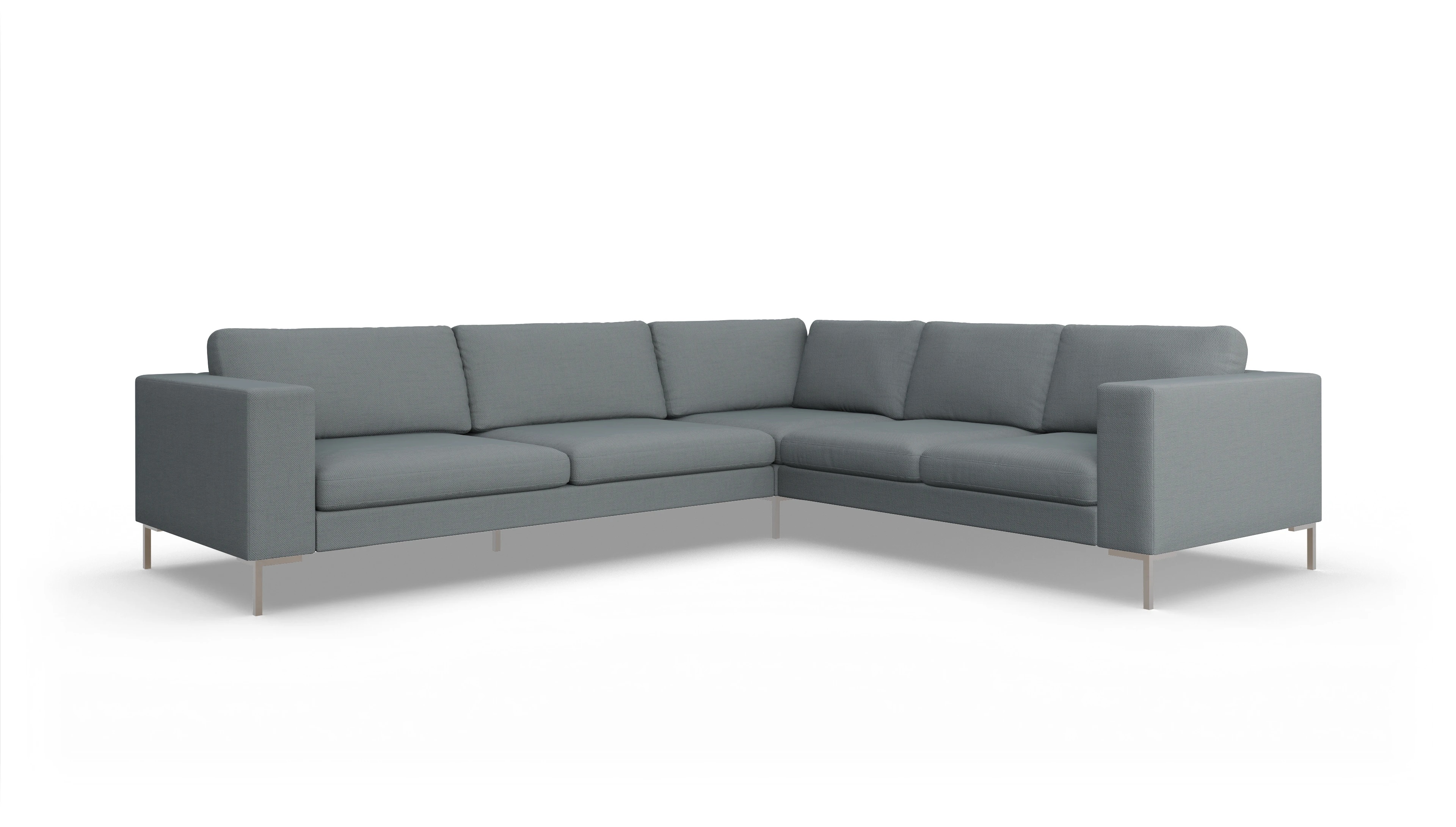 Ansicht des Produktes Paludan Ecksofa Rechts in Stoff blau