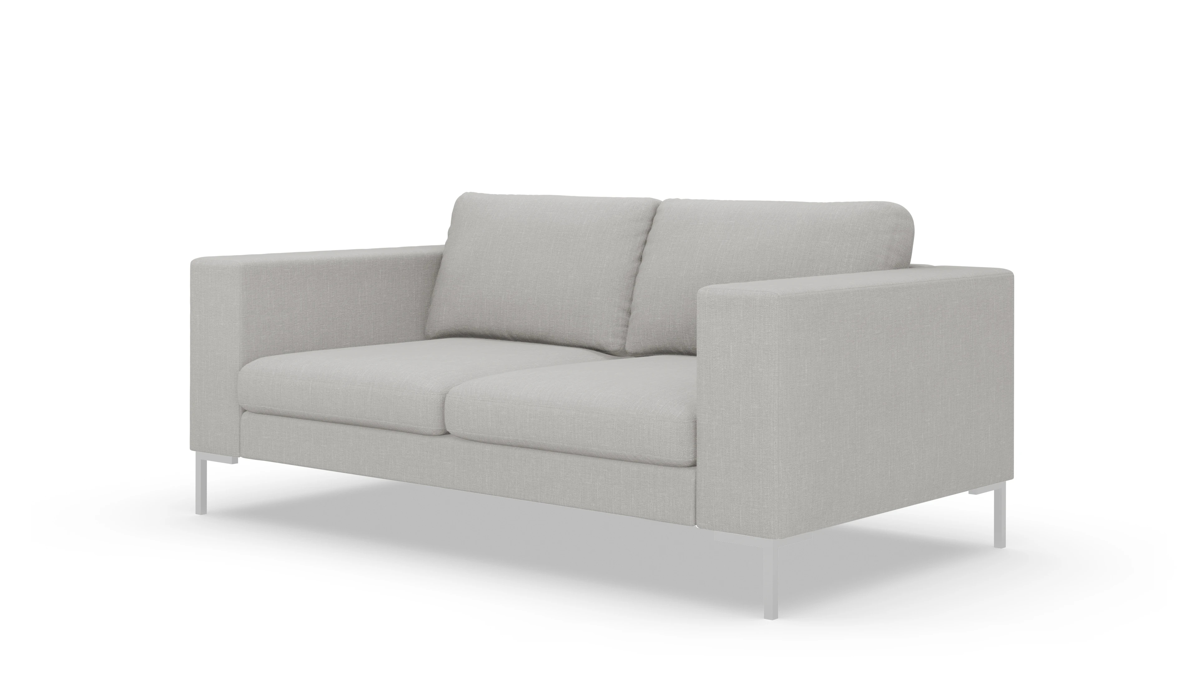 Designer-Couch Paludan Ansicht des Produktes Paludan 2-Sitzer in Stoff grau