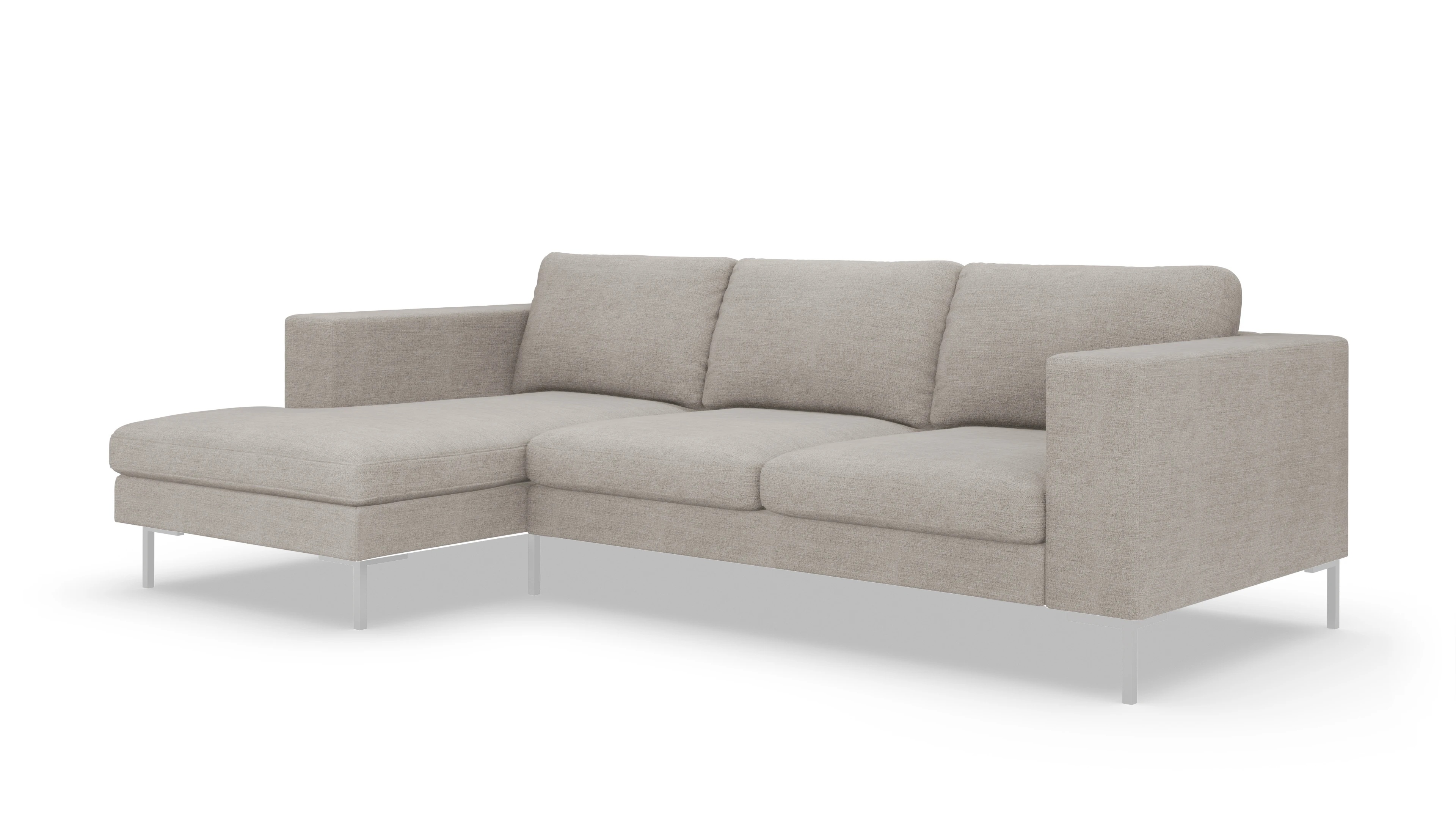Ansicht des Produktes Paludan Sofa mit Rec links in Stoff beige
