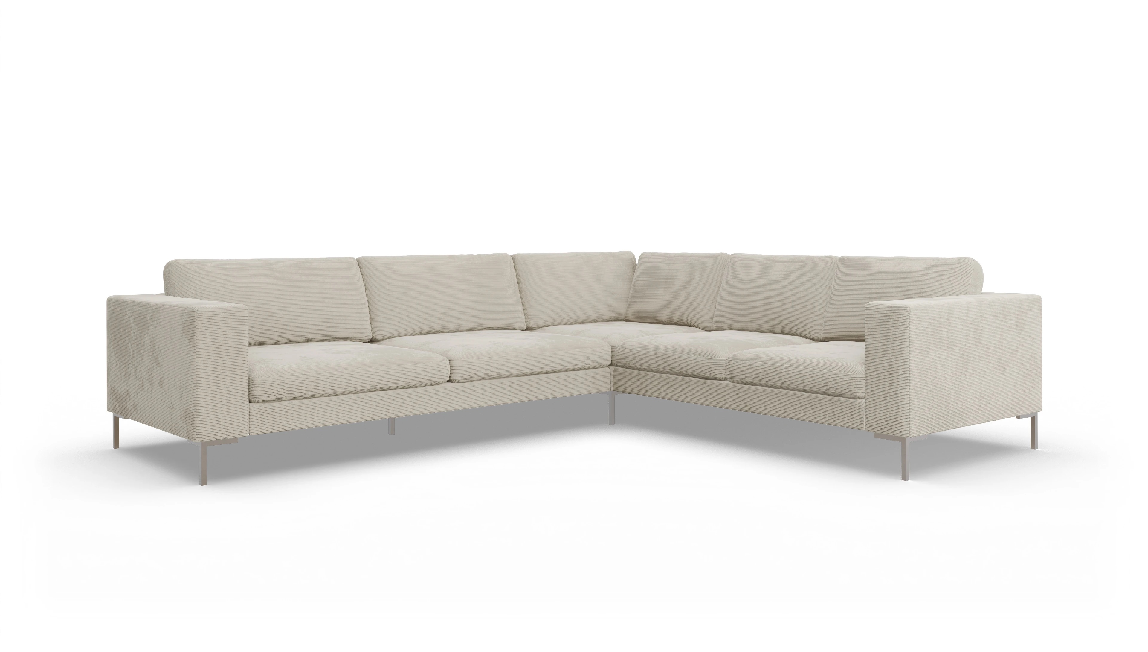 Ansicht des Produktes Paludan Ecksofa Rechts in Cord weiß