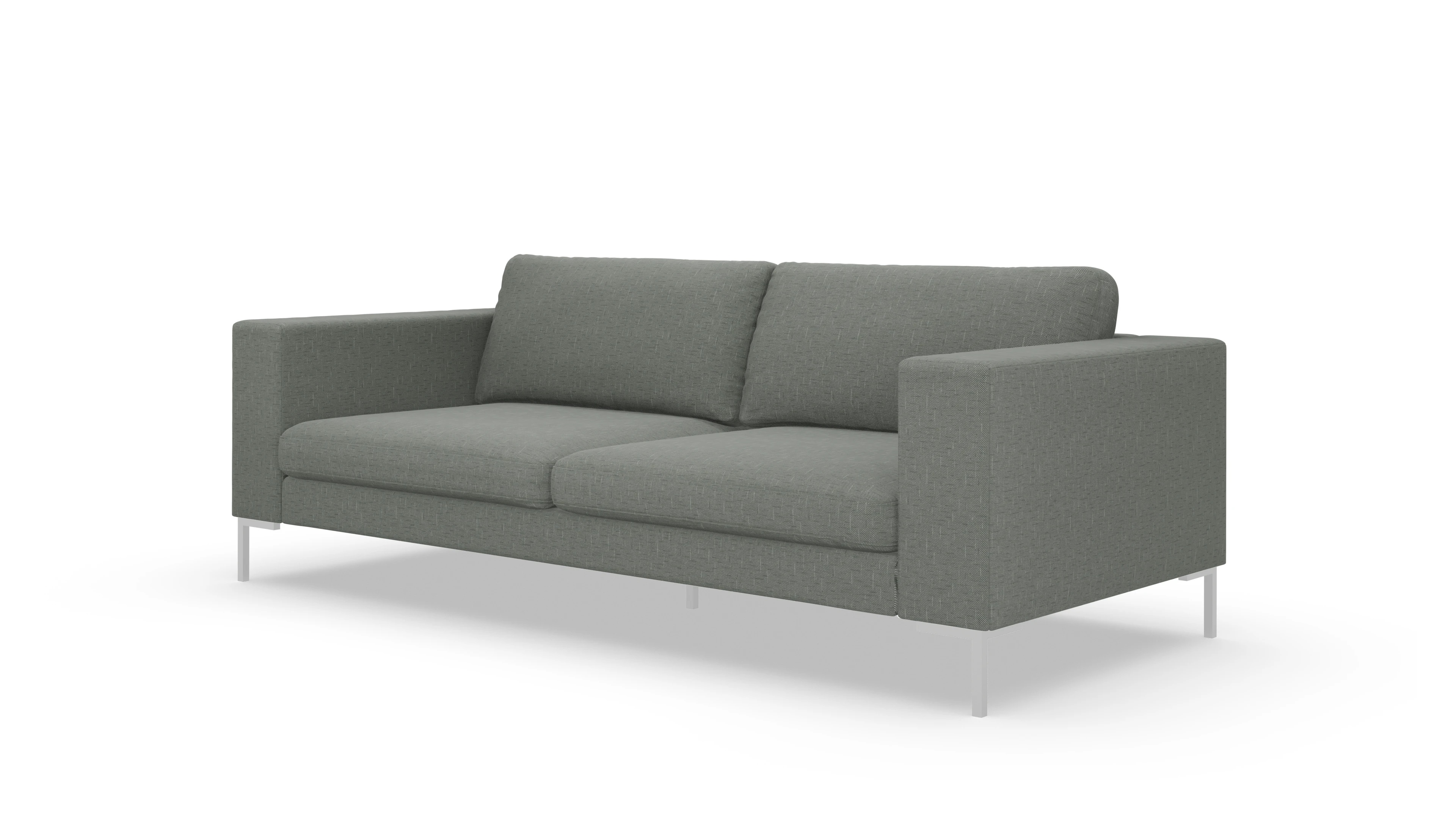 Designer-Couch Paludan Ansicht des Produktes Paludan 3-Sitzer in Stoff grün
