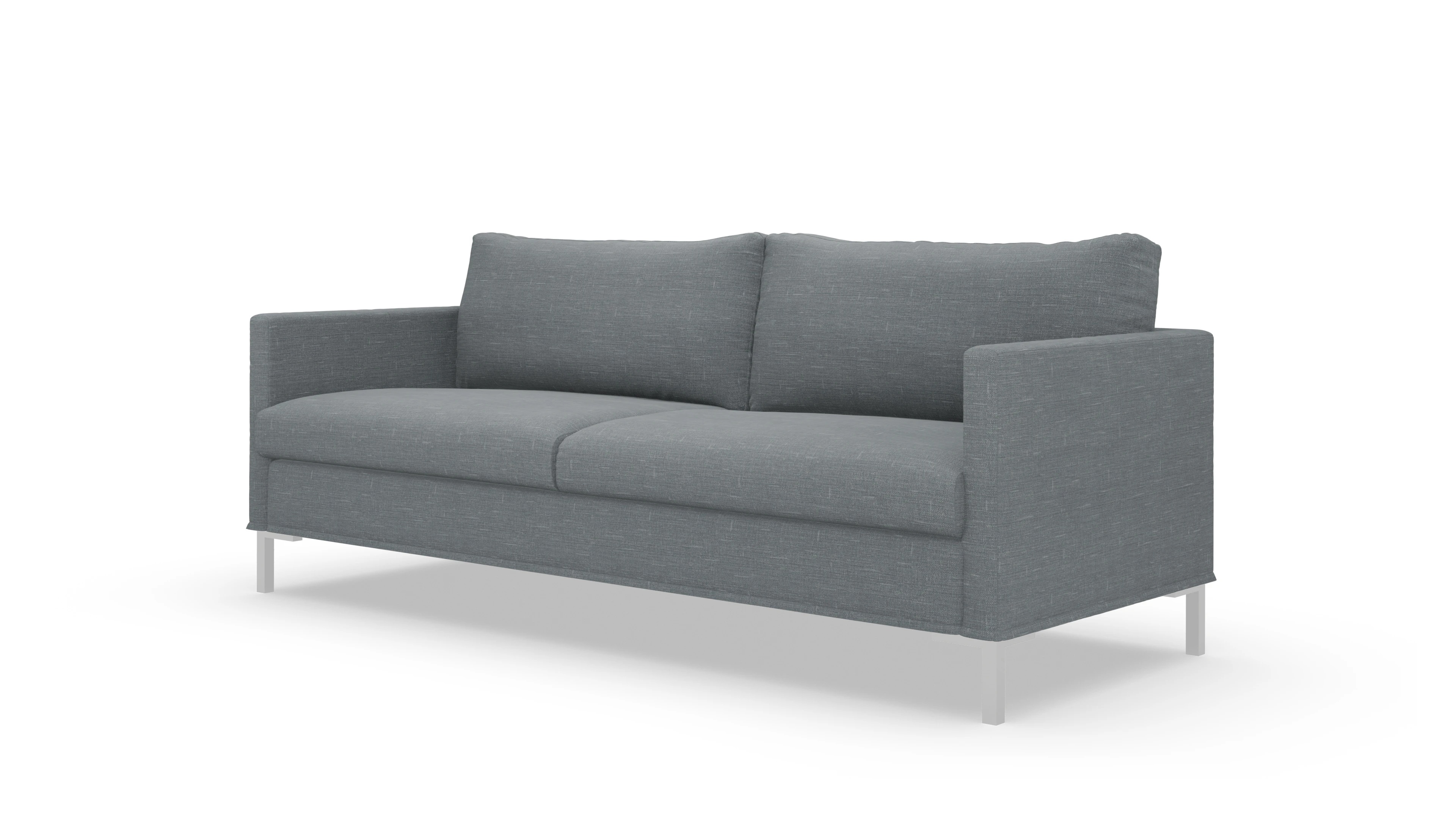 Jacobsen Hussen-Sofa Ansicht des Produktes Jacobsen 3-Sitzer in Stoff grau