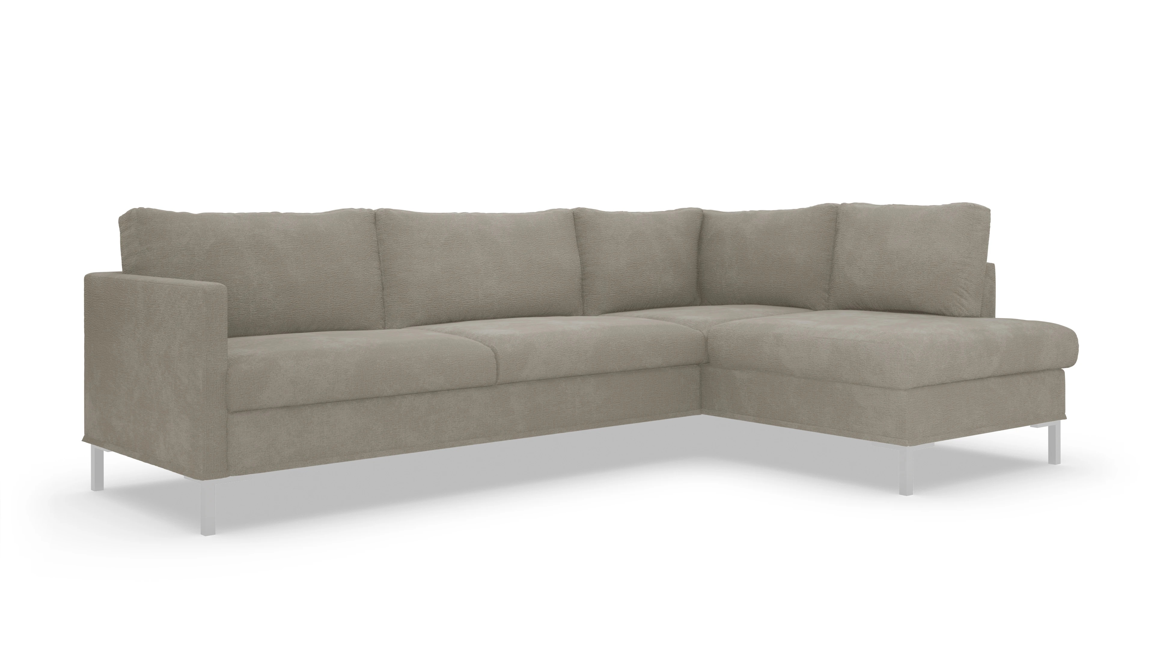 Ansicht des Produktes Jacobsen Sofa mit Rec rechts in Stoff beige
