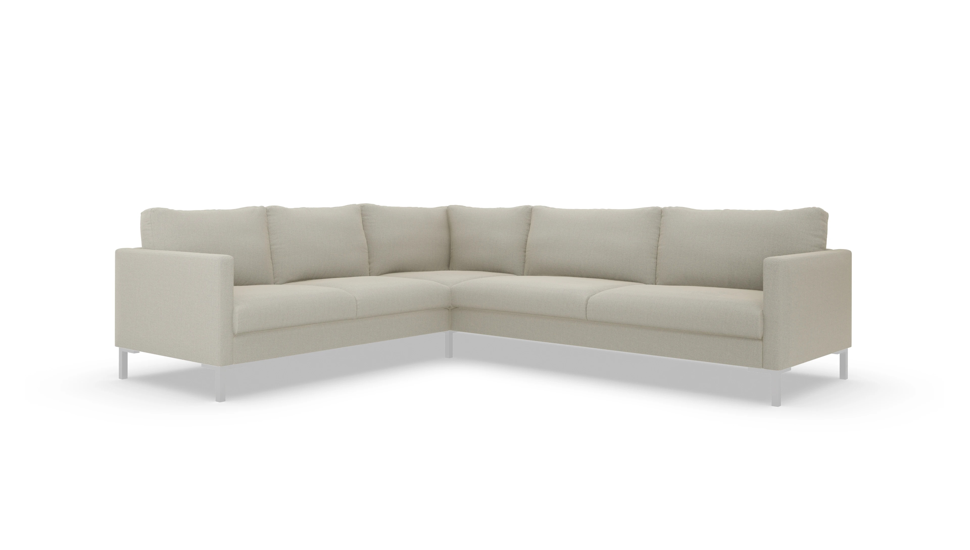 Jacobsen Stoffsofa Ansicht des Produktes Jacobsen Ecksofa Links in Stoff weiß