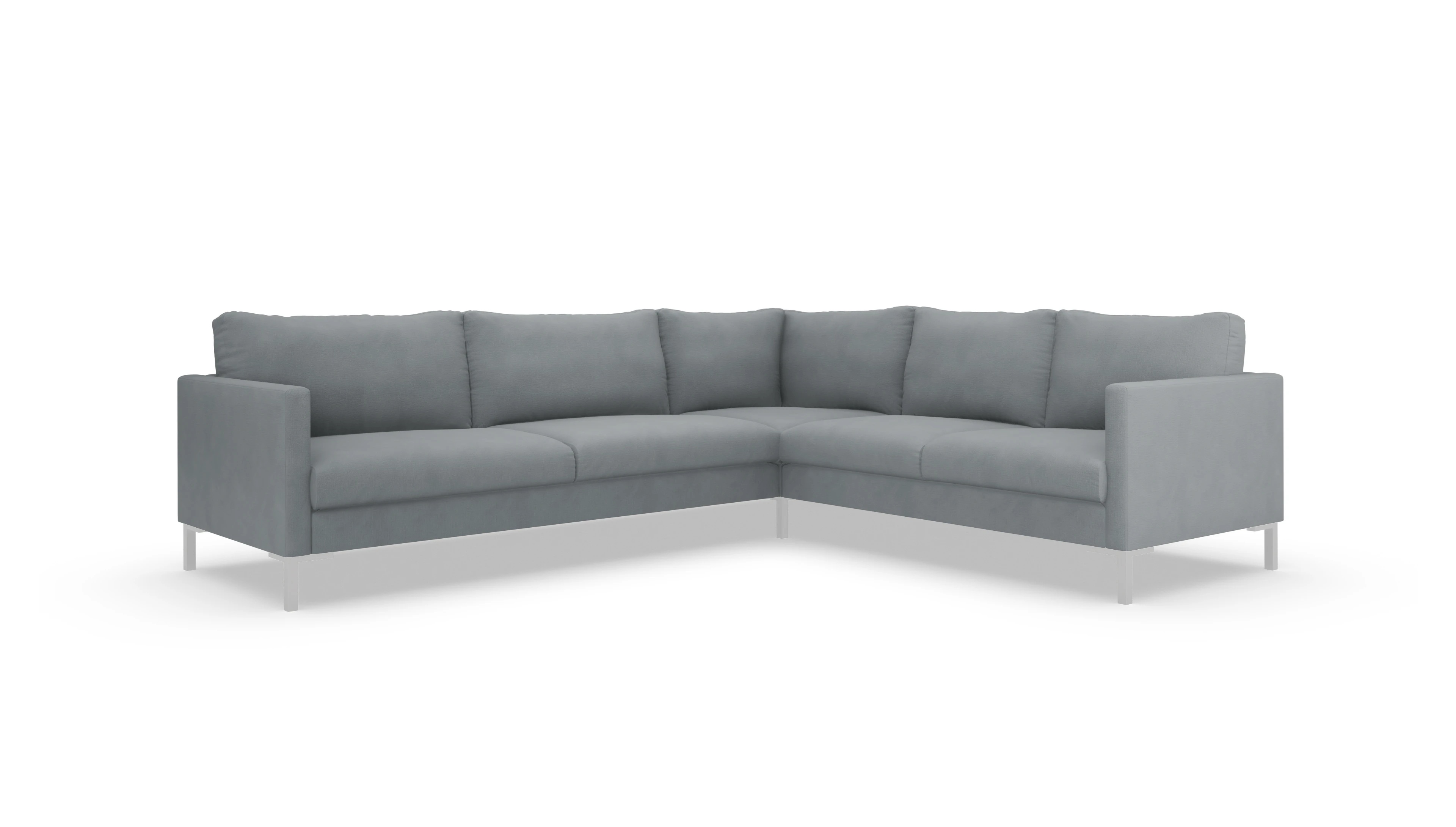 Jacobsen Stoffsofa Ansicht des Produktes Jacobsen Ecksofa Rechts in Stoff grau