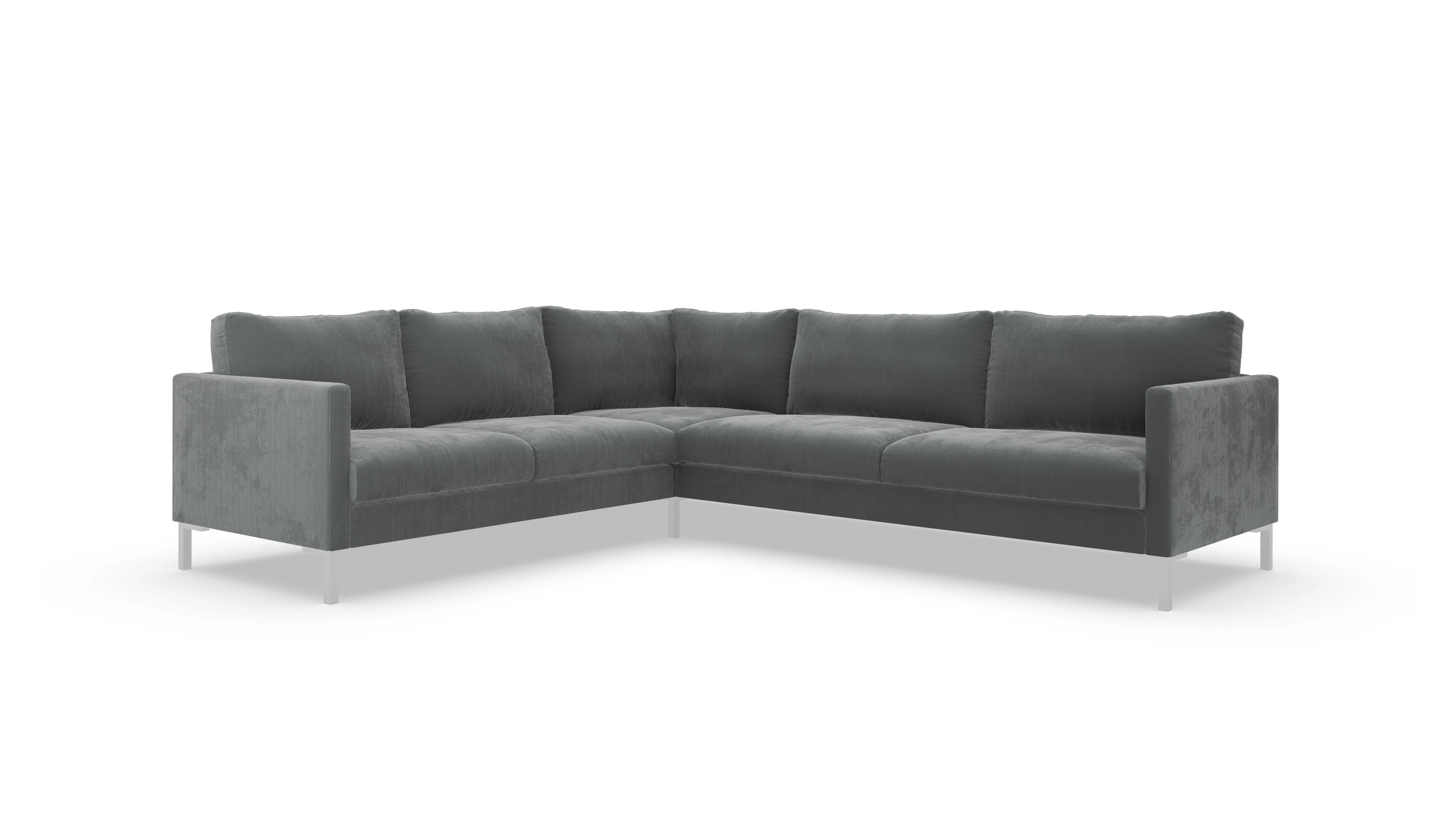 Ansicht des Produktes Jacobsen Ecksofa Links in Cord grau