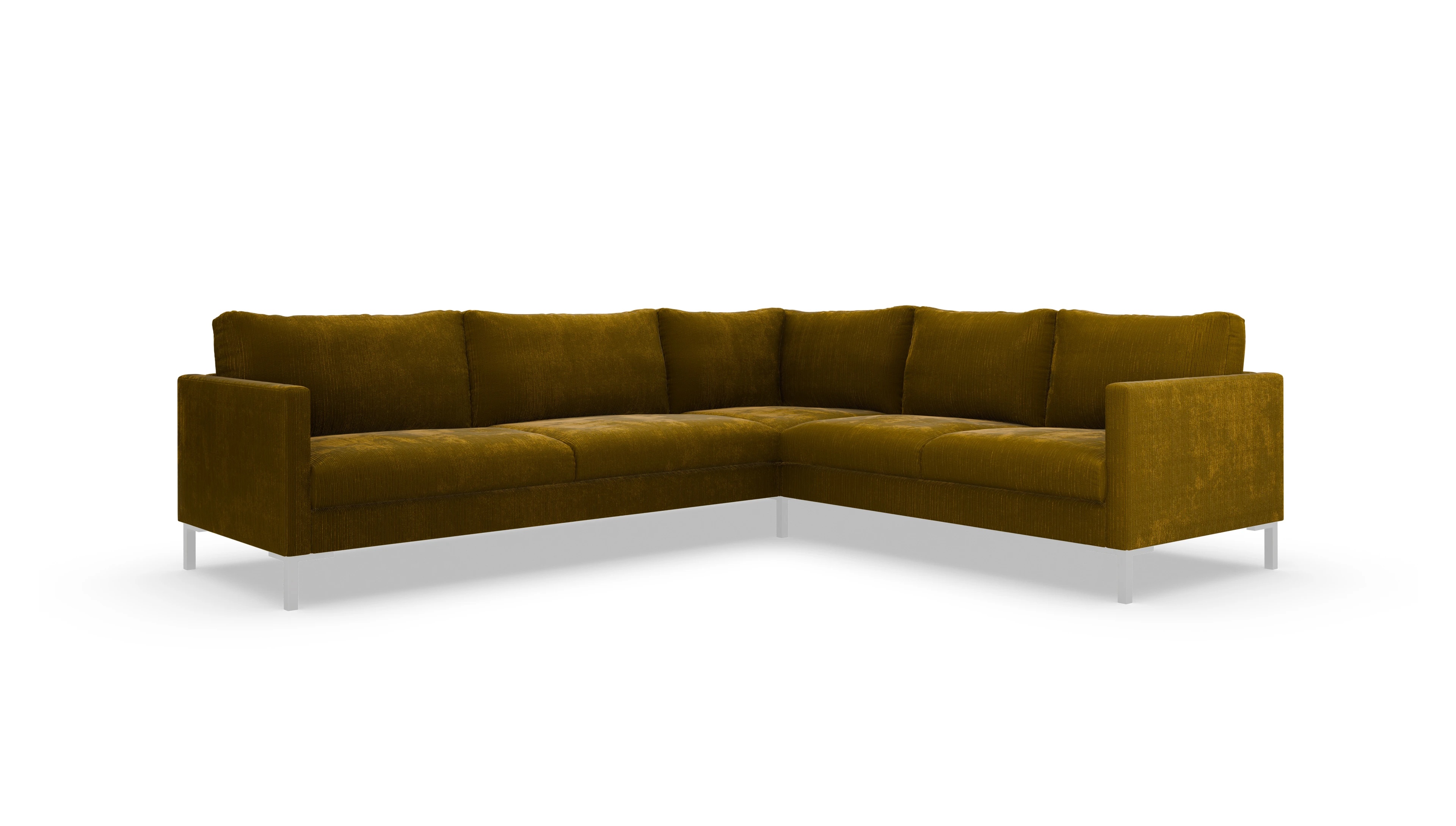 Ansicht des Produktes Jacobsen Ecksofa Rechts in Cord gelb