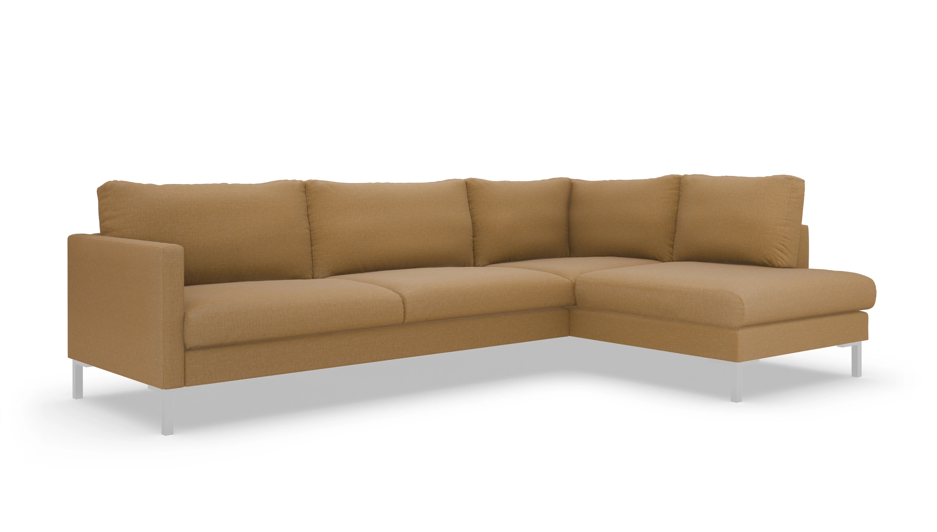 Jacobsen Stoffsofa Ansicht des Produktes Jacobsen Sofa mit Rec rechts in Stoff braun