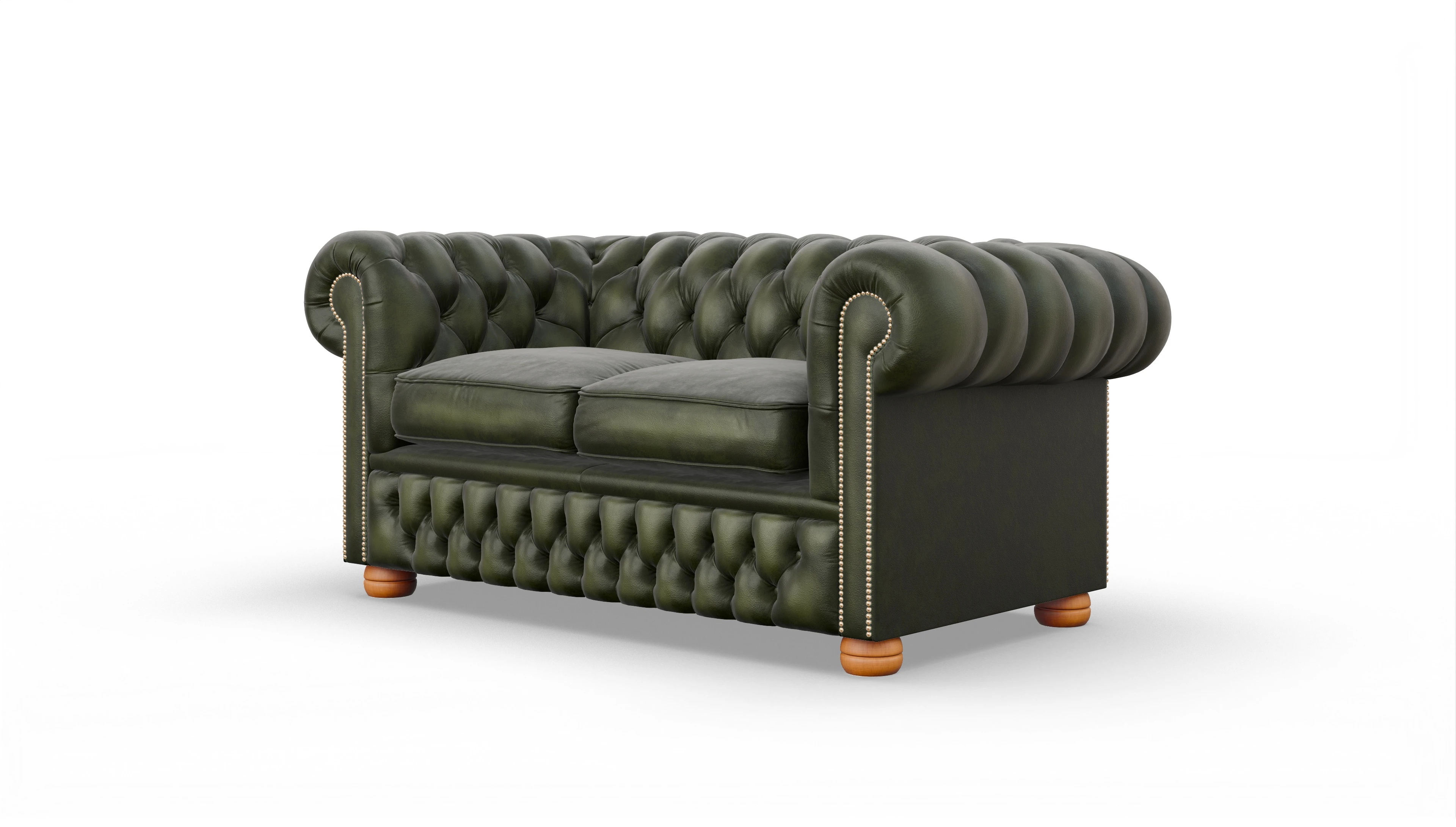 Chesterfield Sofa Oxford Ansicht des Produktes Oxford 2-Sitzer in Leder grün