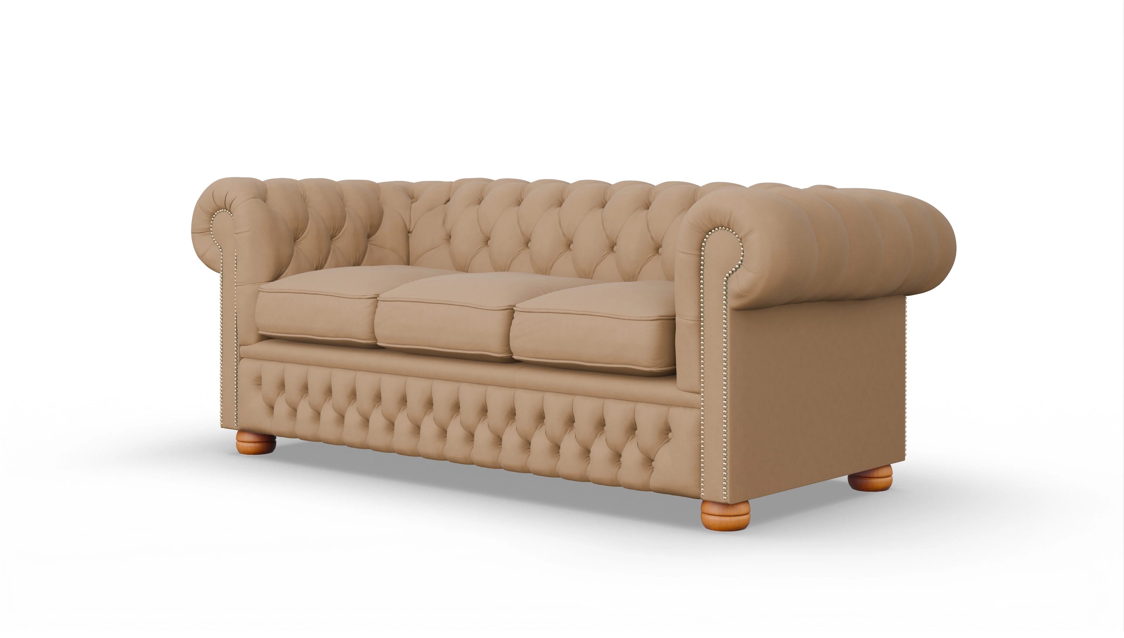 Ansicht des Produktes Oxford 3-Sitzer in Leder braun