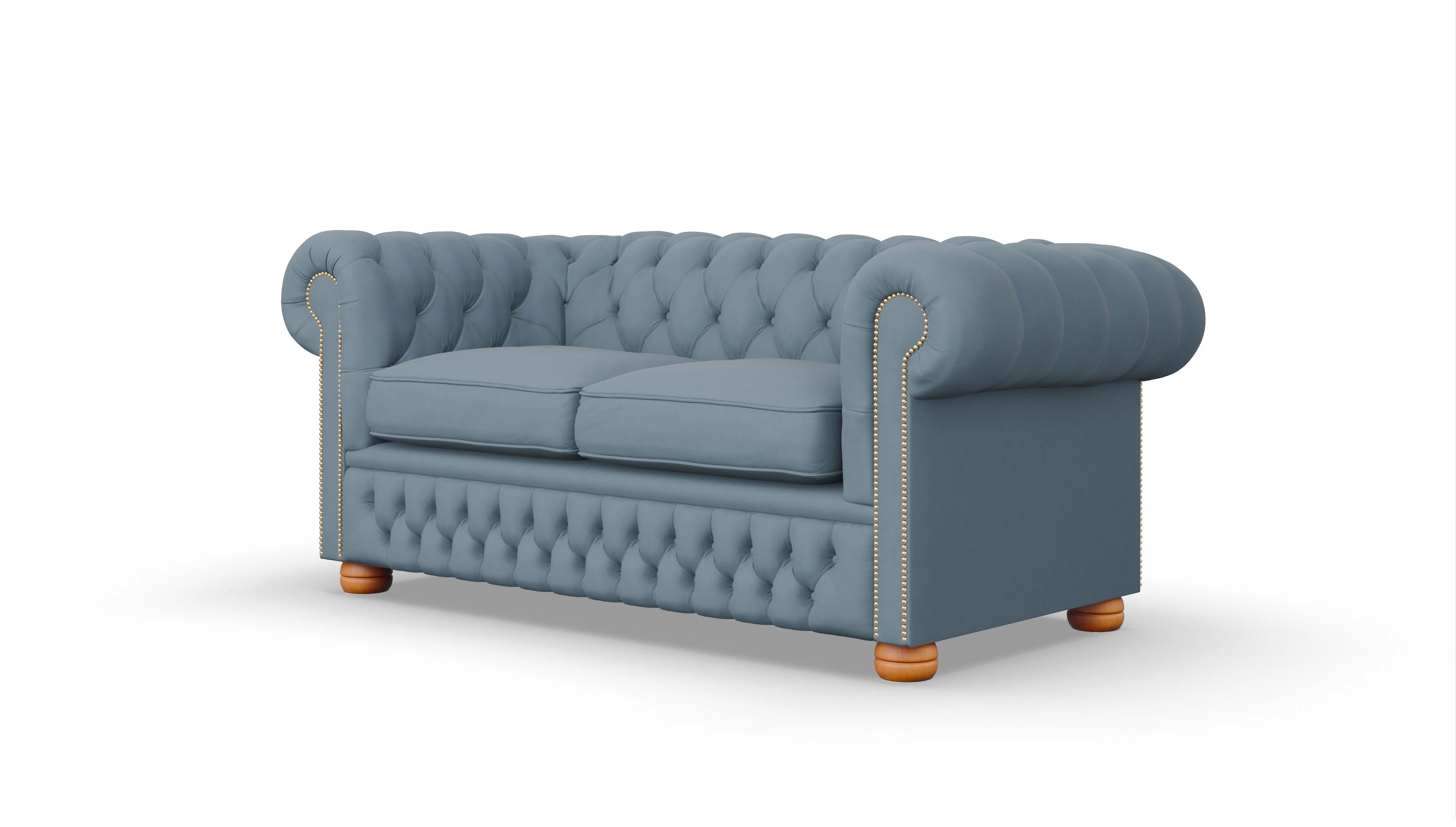 Chesterfield Sofa Oxford Ansicht des Produktes Oxford 2,5-Sitzer in Leder blau