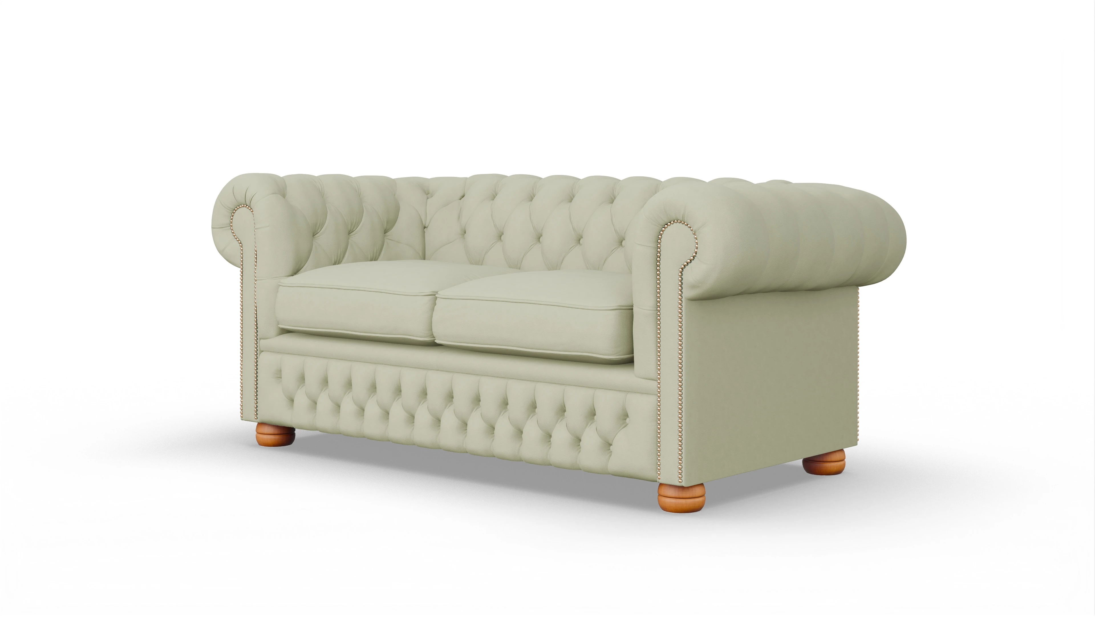 Chesterfield Sofa Oxford Ansicht des Produktes Oxford 2,5-Sitzer in Leder grau
