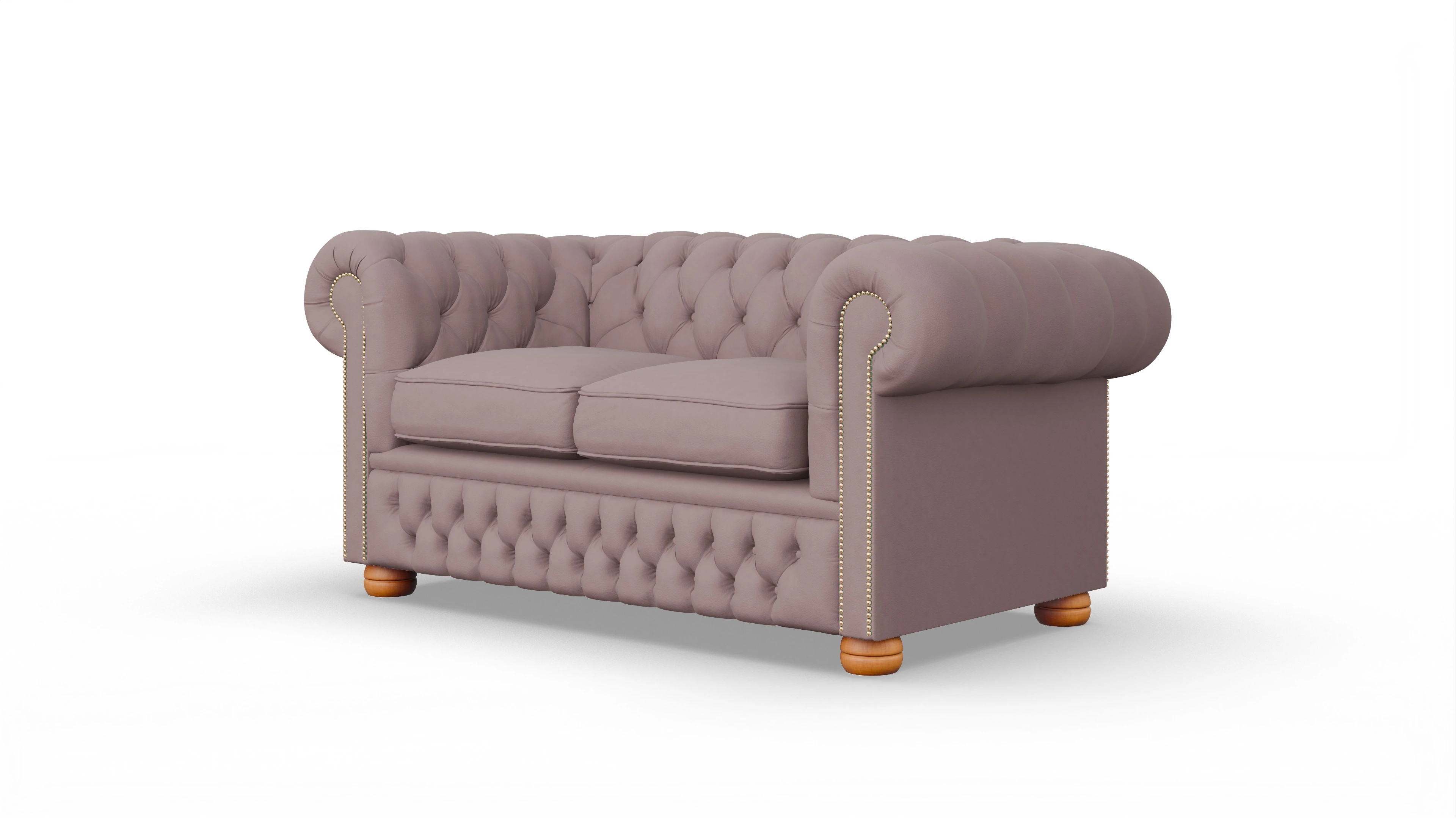 Chesterfield Sofa Oxford Ansicht des Produktes Oxford 2-Sitzer in Leder rot