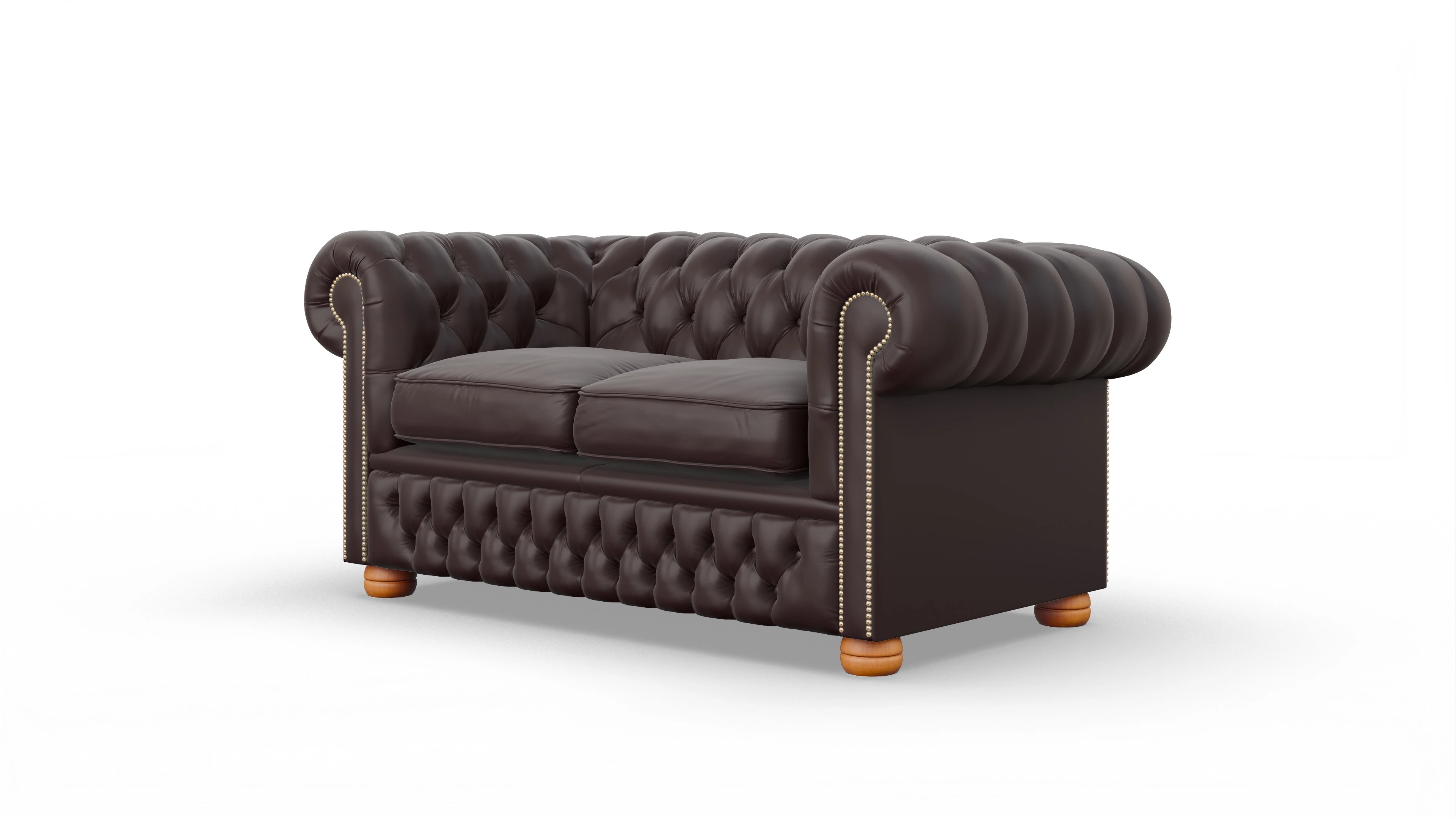 Chesterfield Sofa Oxford Ansicht des Produktes Oxford 2-Sitzer in Leder braun