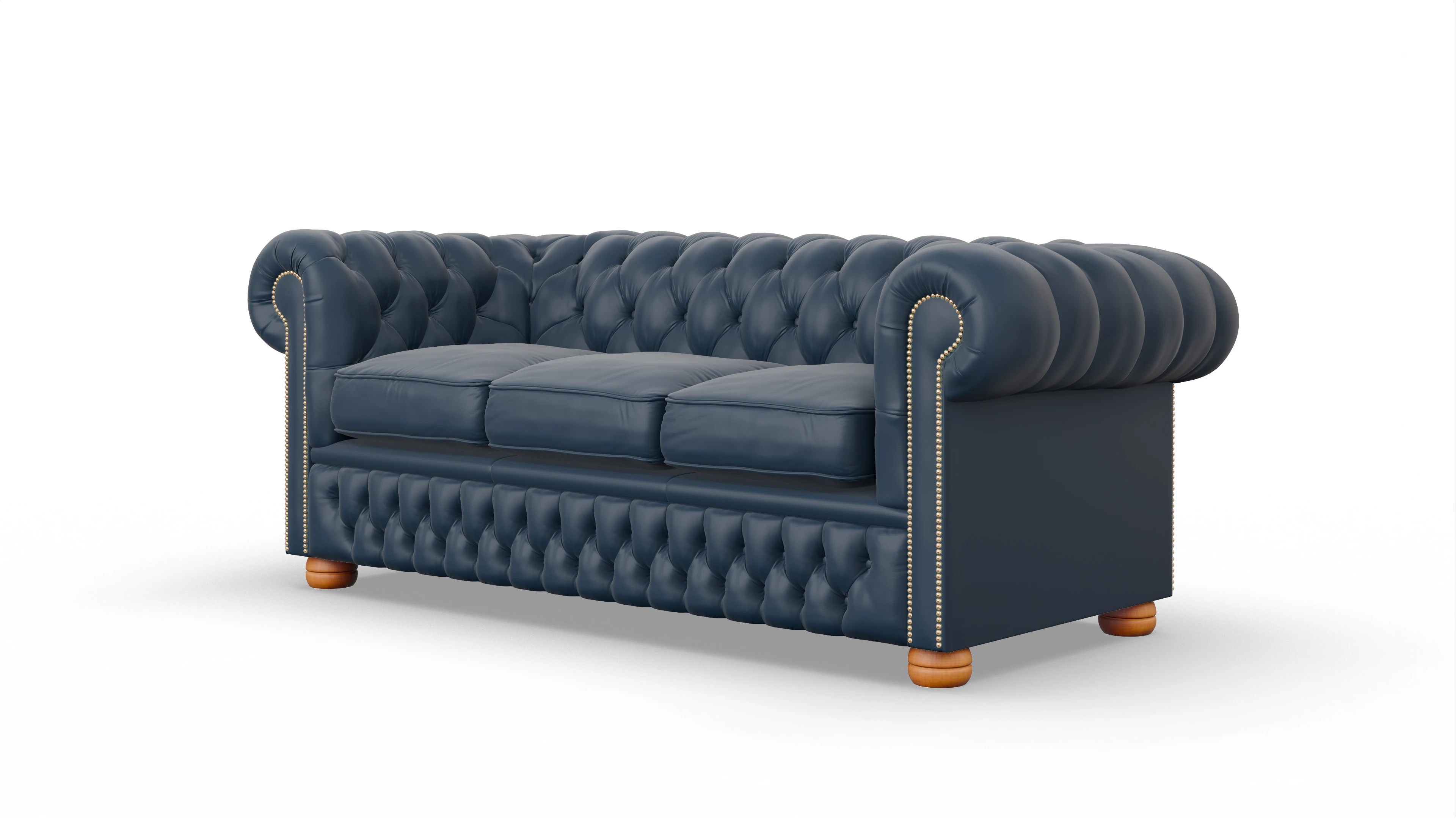 Ansicht des Produktes Oxford 3-Sitzer in Leder blau