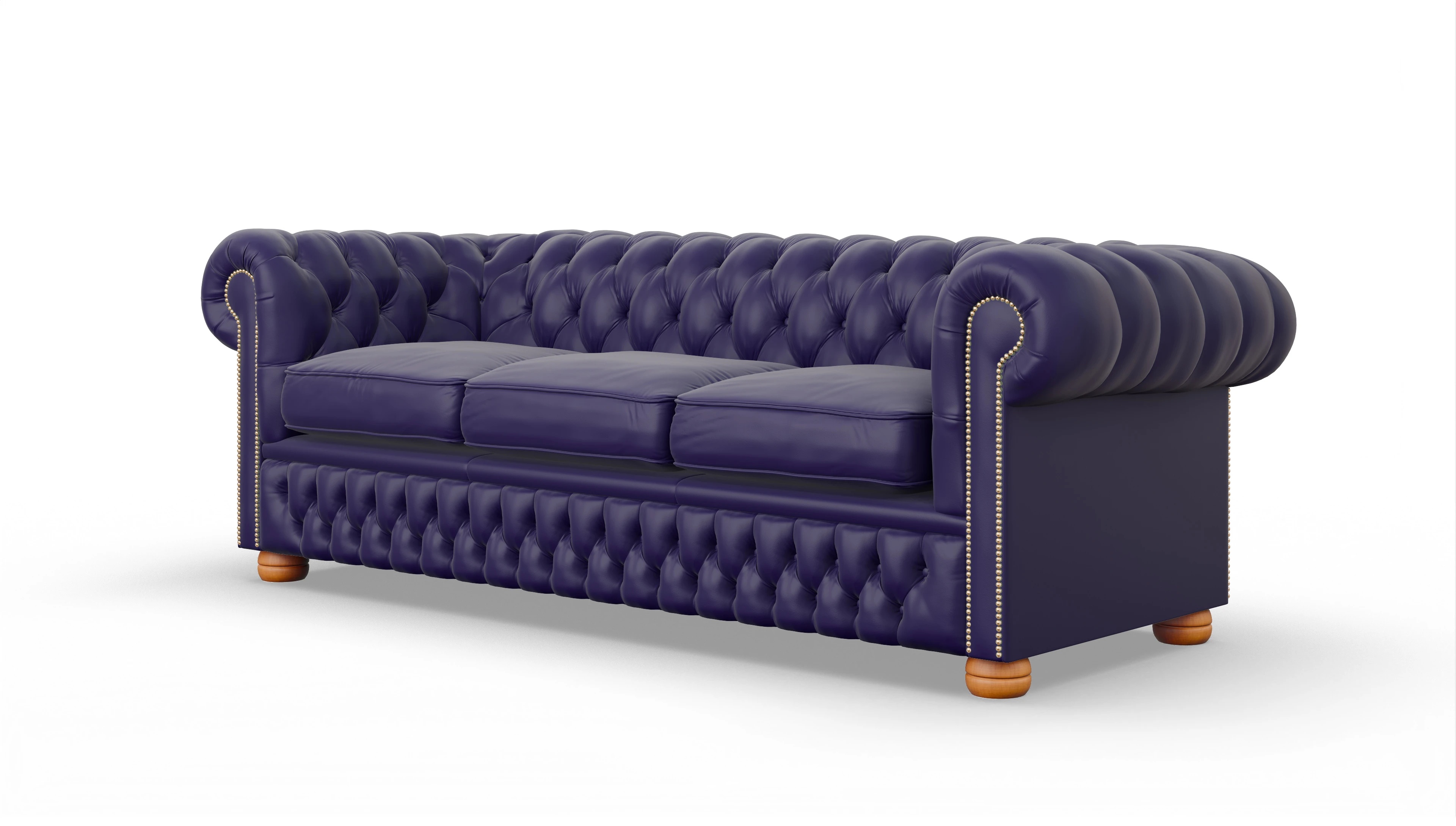Chesterfield Sofa Oxford Ansicht des Produktes Oxford 3,5-Sitzer in Leder blau