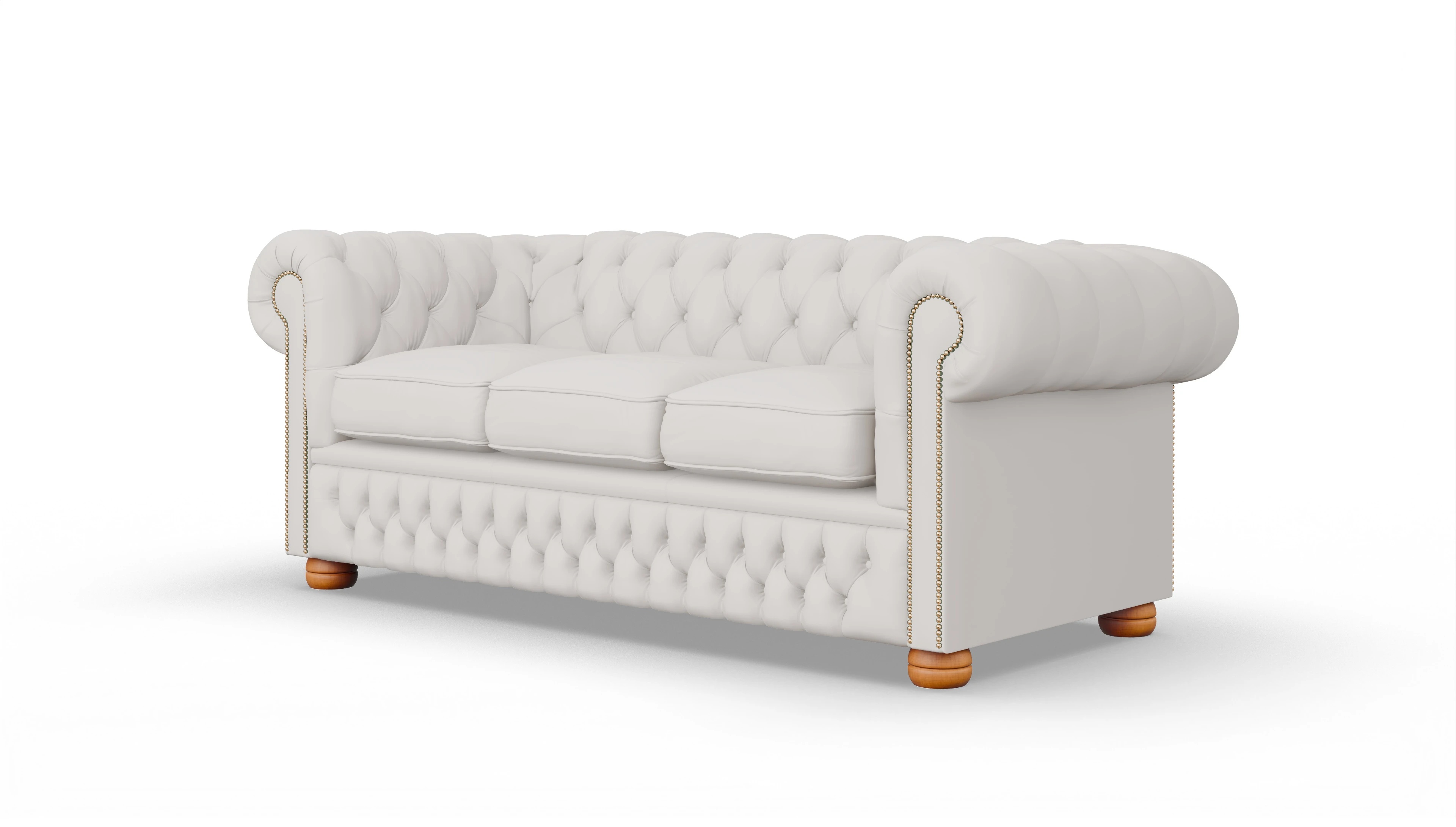 Ansicht des Produktes Oxford 3-Sitzer in Leder weiß