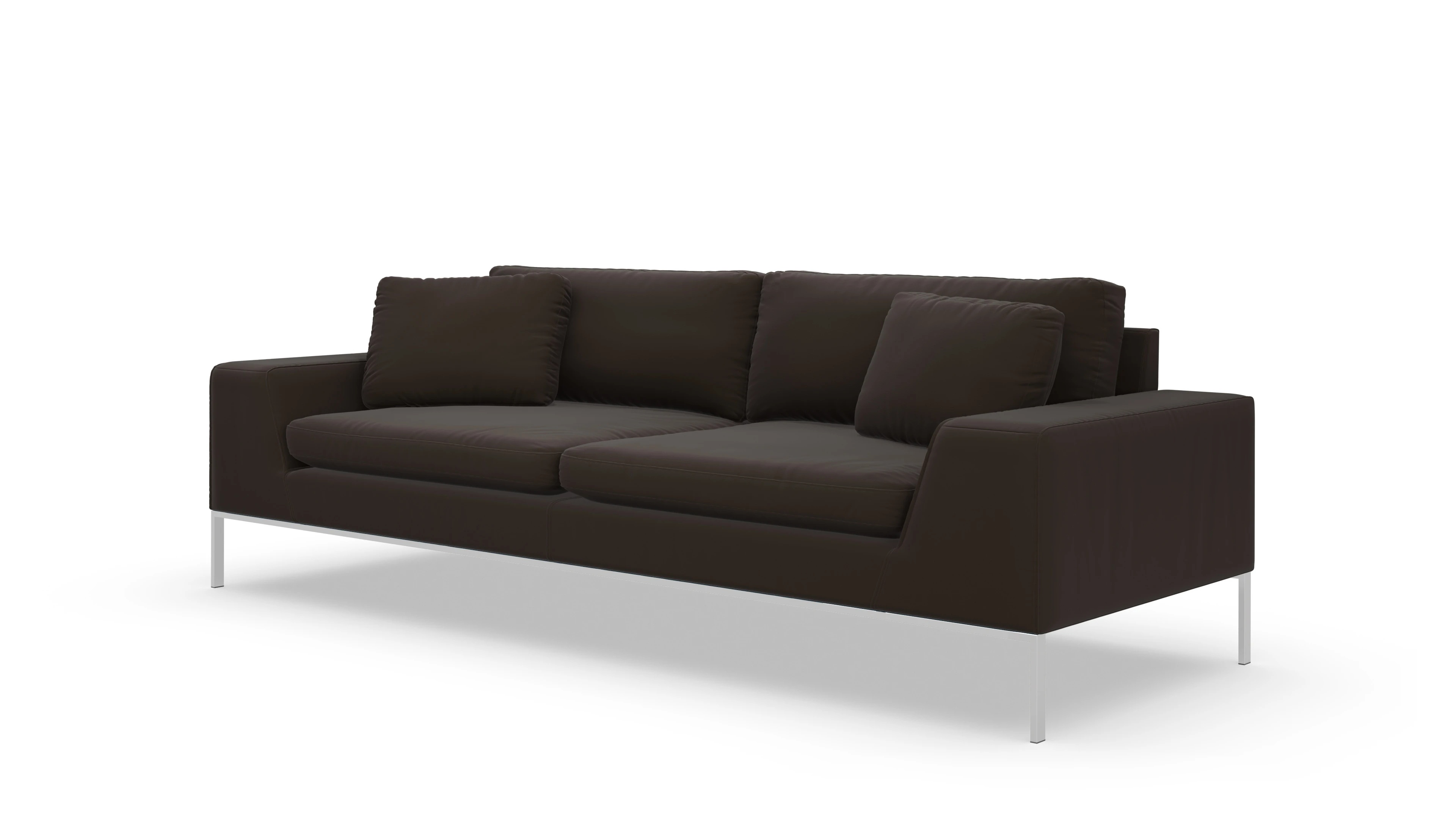 Helgesen Ledersofa Ansicht des Produktes Helgesen 3-Sitzer in Leder braun