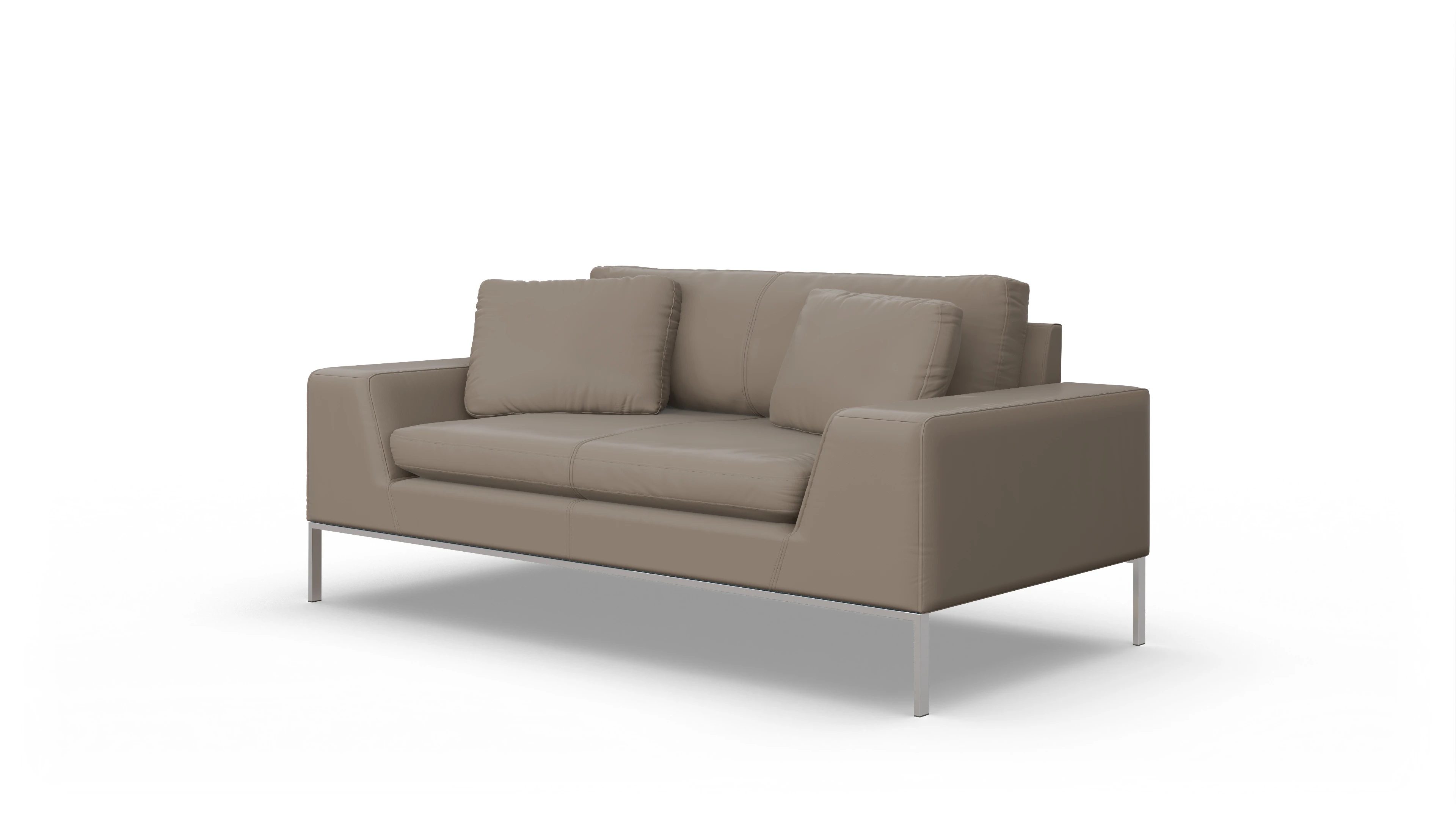 Ansicht des Produktes Helgesen 2-Sitzer in Leder beige