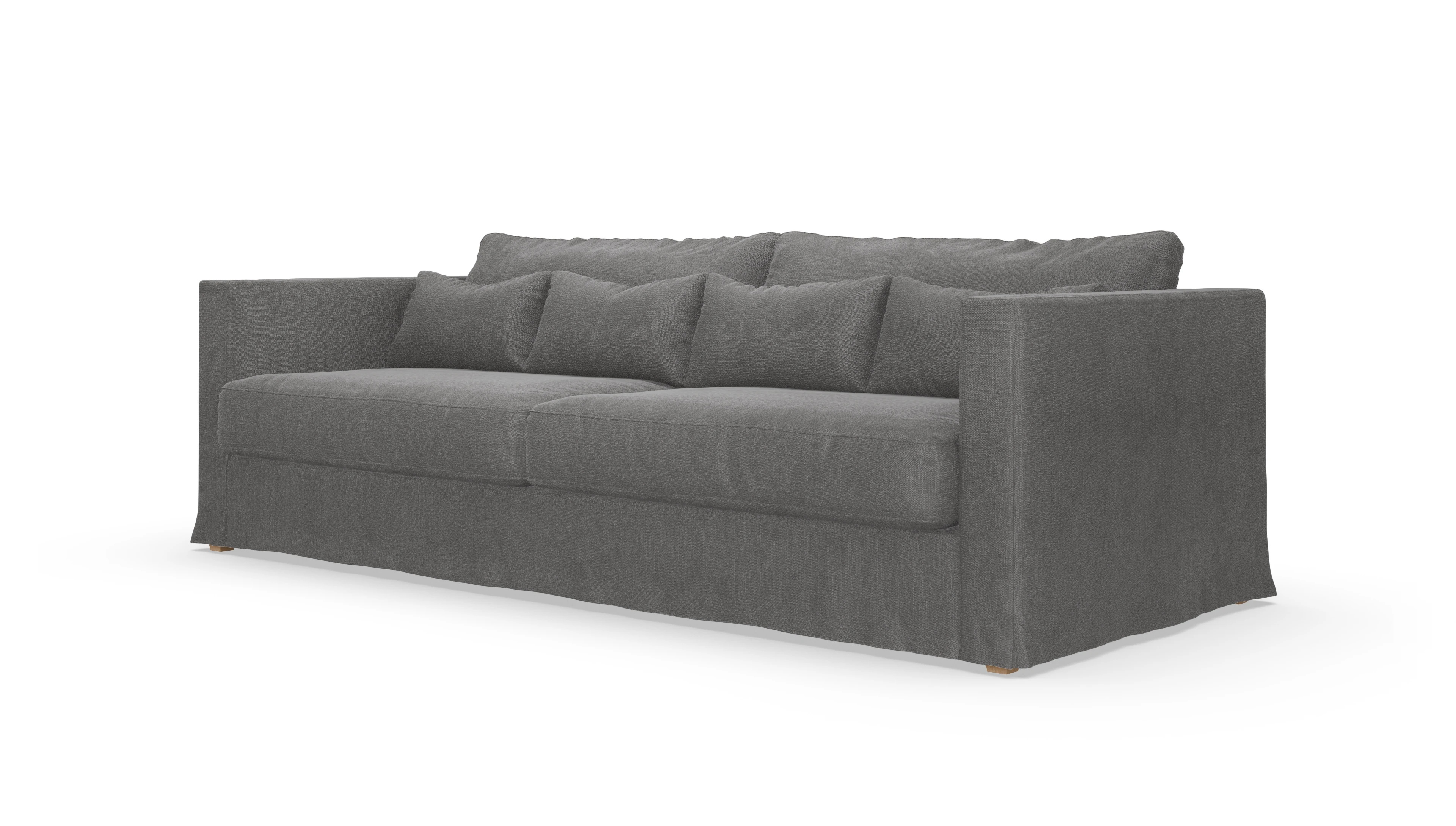 Brogger Hussen-Sofa Ansicht des Produktes Brogger 3-Sitzer in Stoff grau