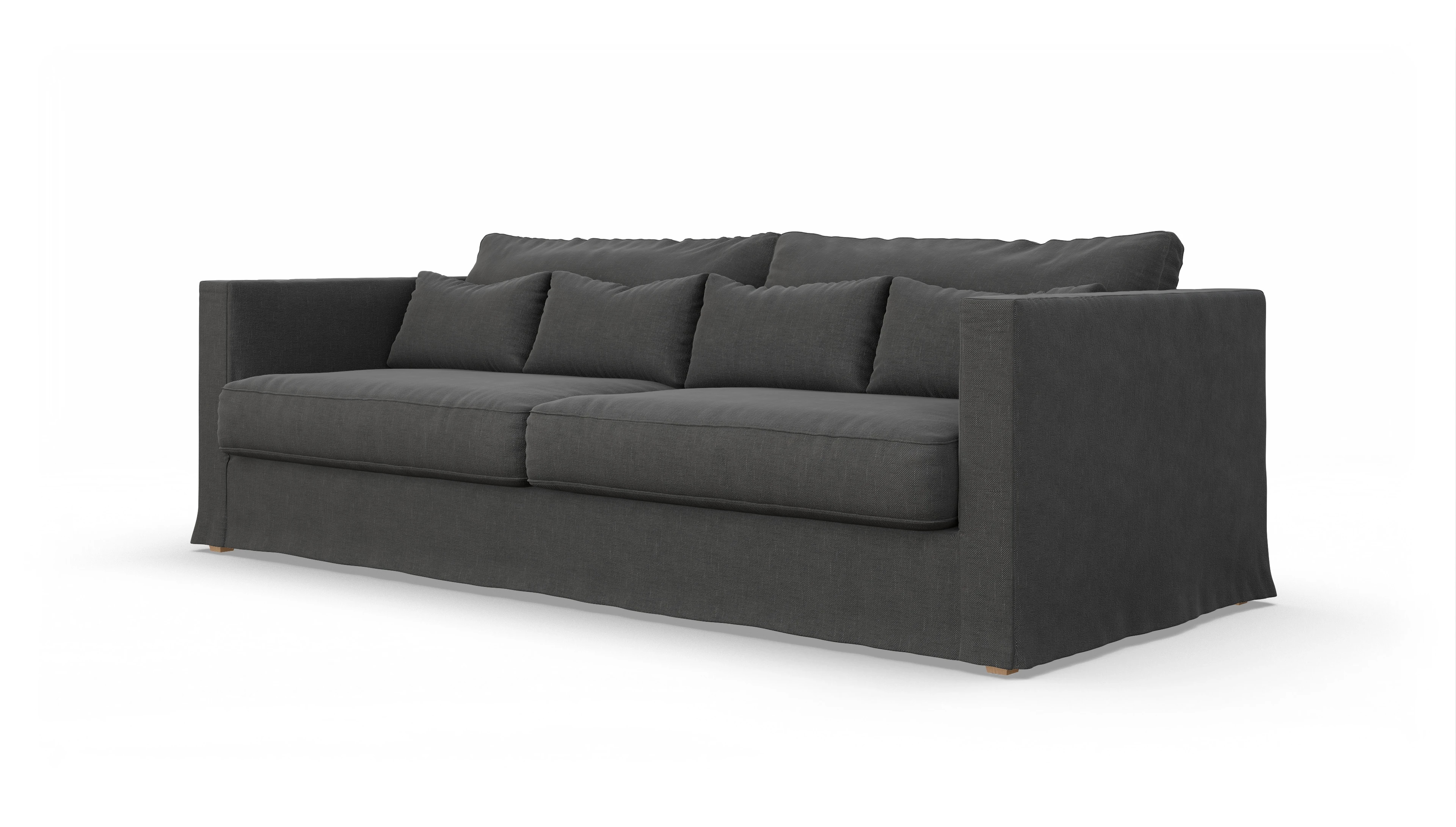 Brogger Hussen-Sofa Ansicht des Produktes Brogger 3-Sitzer in Stoff grau