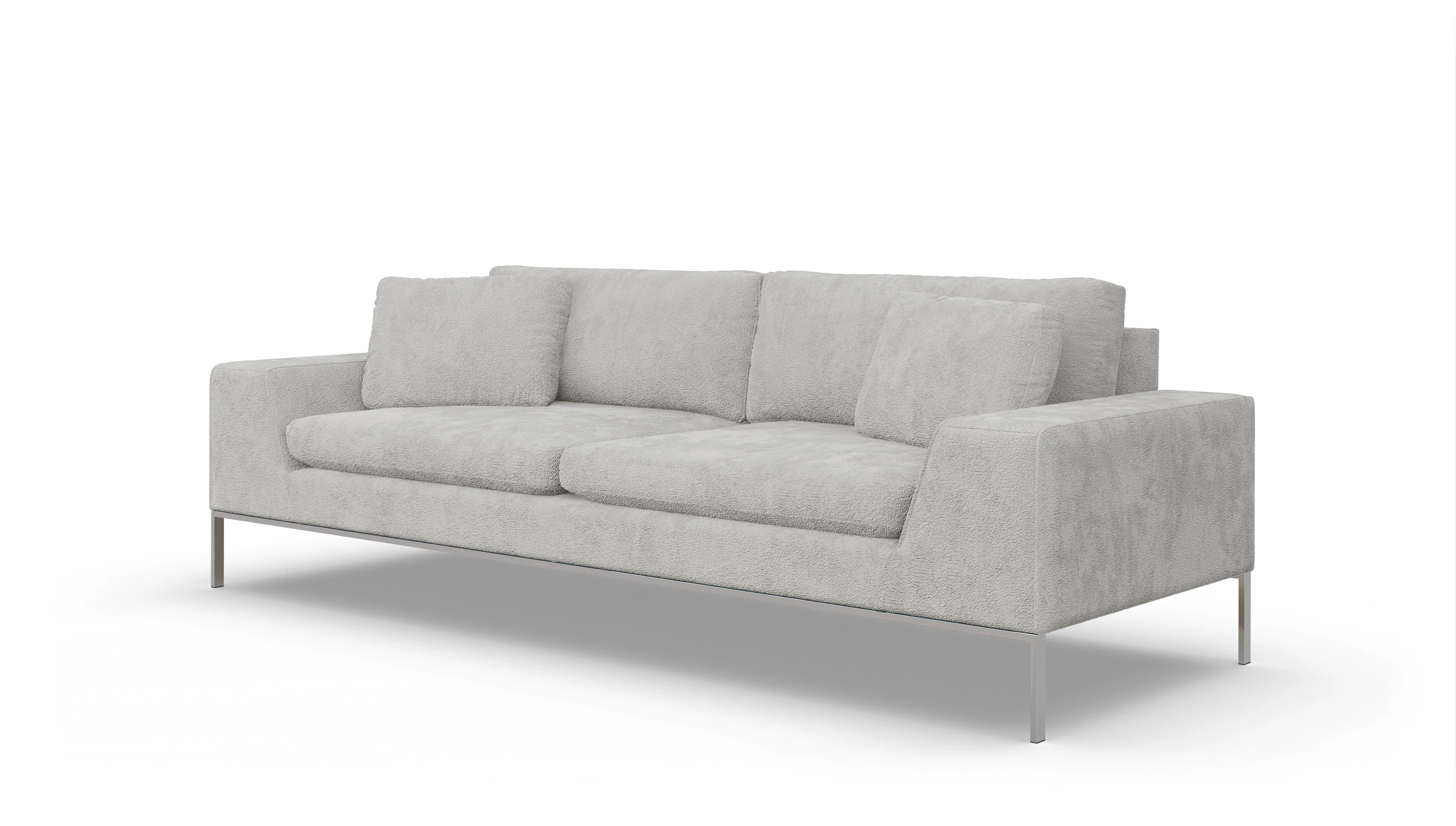 Ansicht des Produktes Helgesen 3-Sitzer in Stoff weiß