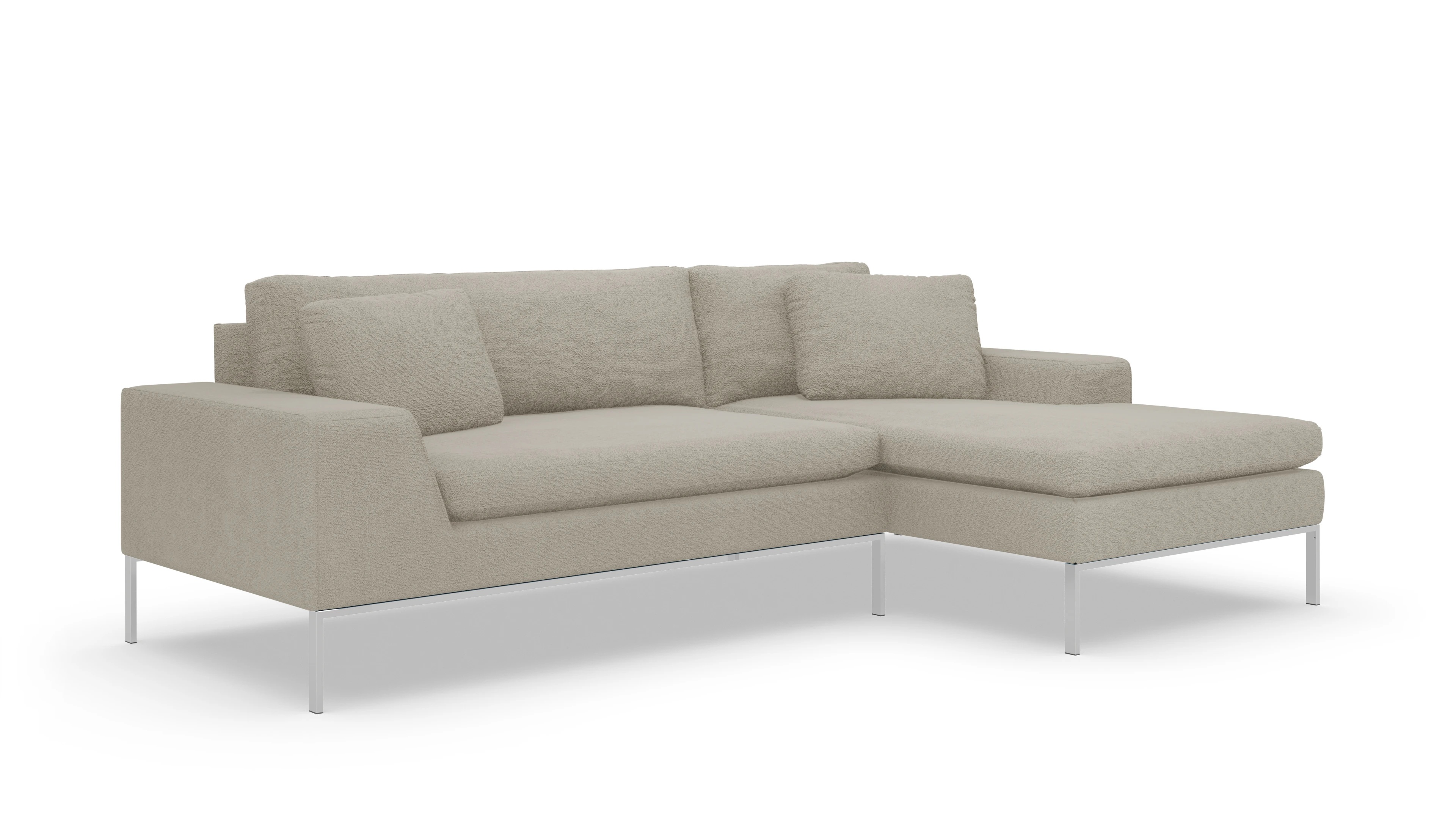 Ansicht des Produktes Helgesen Sofa mit Rec rechts in Stoff beige