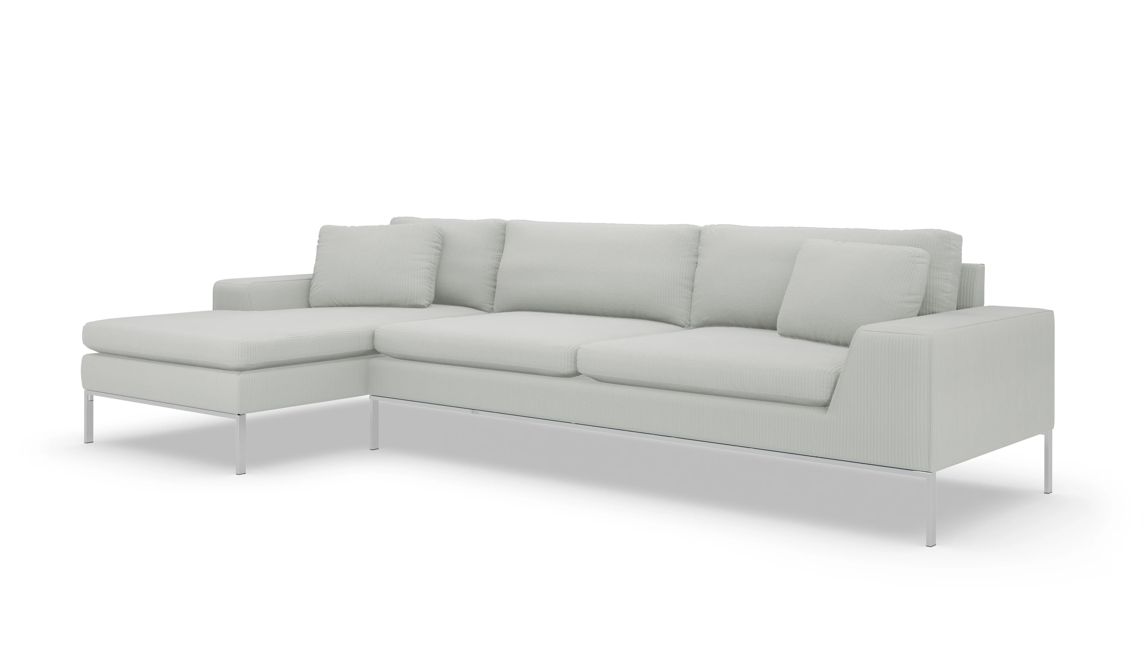 Ansicht des Produktes Helgesen Sofa mit Rec links in Cord grau