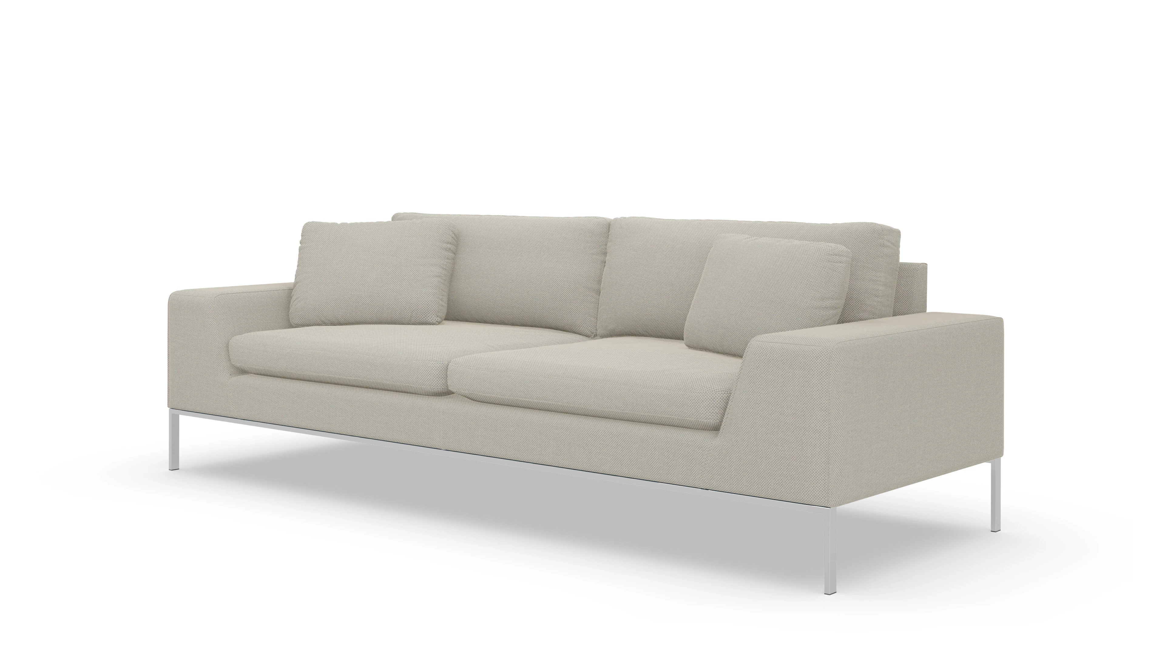 Designer-Sofa Helgesen in Stoff Ansicht des Produktes Helgesen 3-Sitzer in Stoff weiß