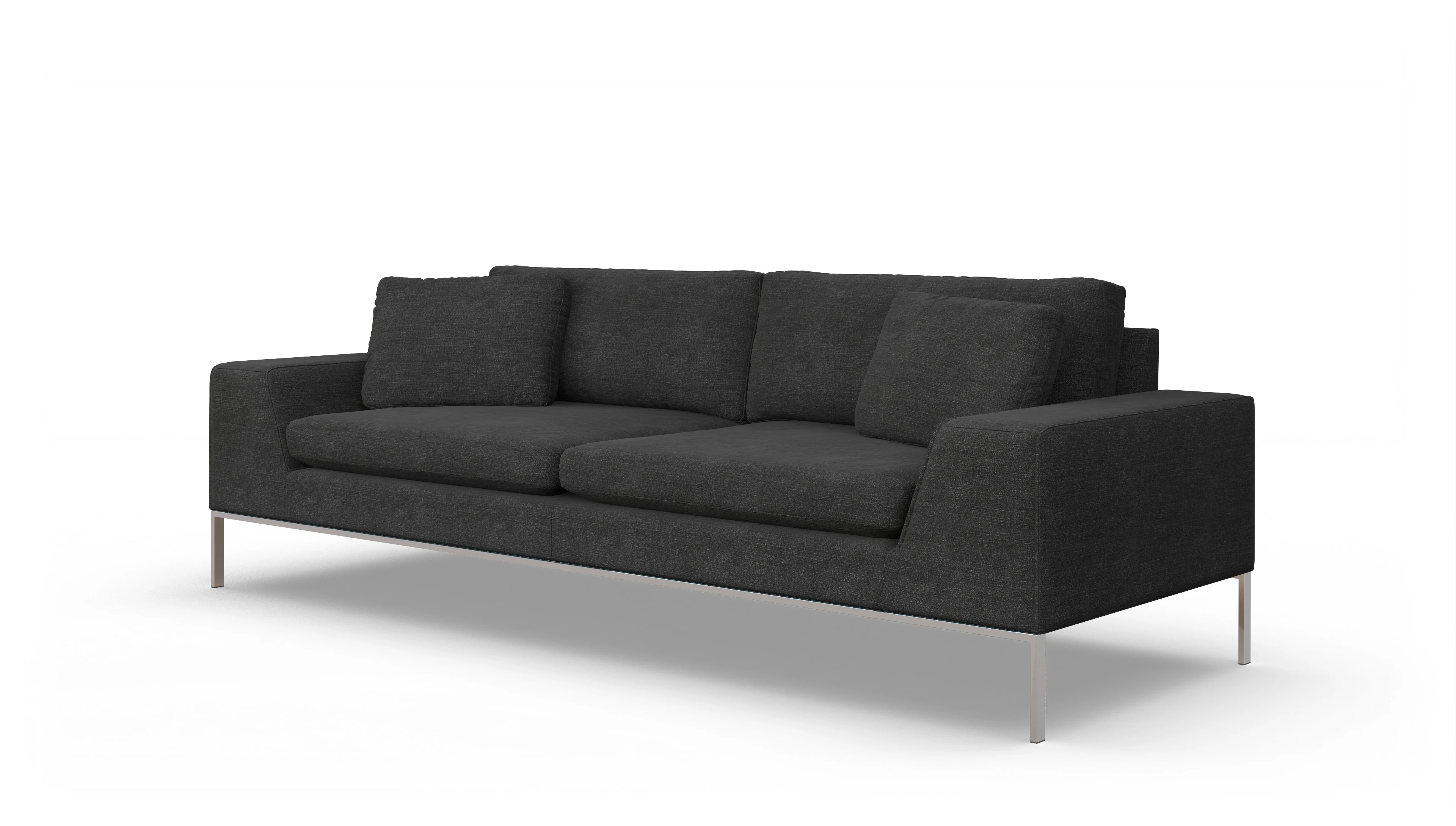 Ansicht des Produktes Helgesen 3-Sitzer in Stoff schwarz